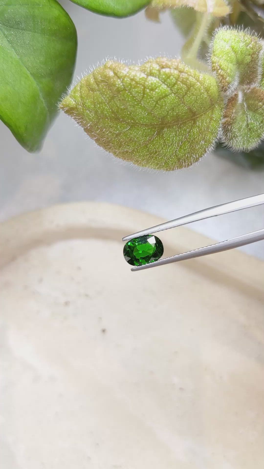 1.60 Ct. Tsavorite Garnet from East Africa Size Video