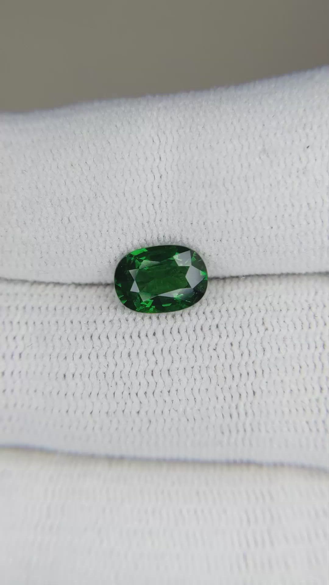 1.60 Ct. Tsavorite Garnet from East Africa Size Video