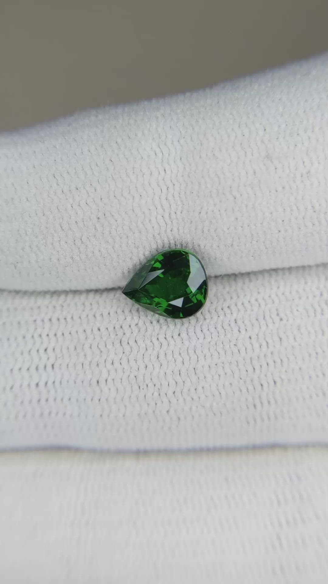 1.71 Ct. Tsavorite Garnet from East Africa Size Video