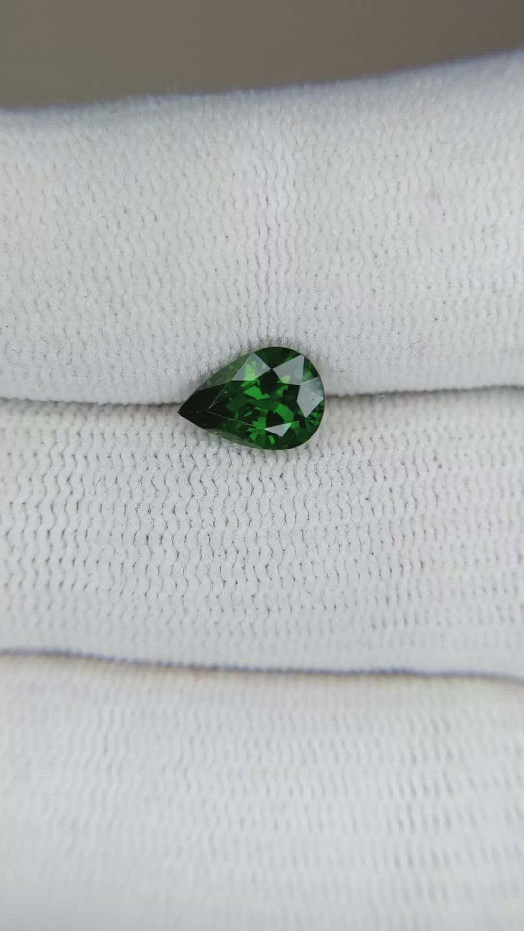 1.34 Ct. Tsavorite Garnet from East Africa Size Video