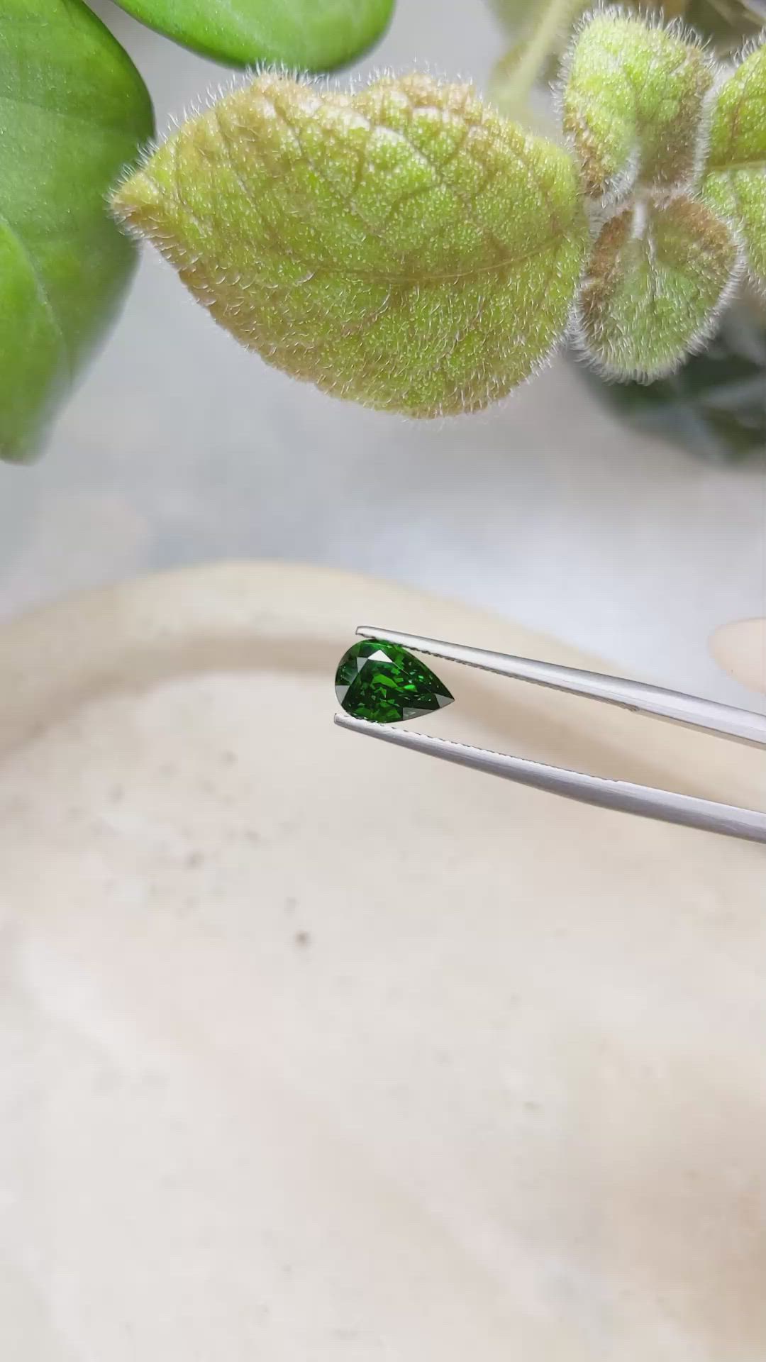1.34 Ct. Tsavorite Garnet from East Africa Size Video