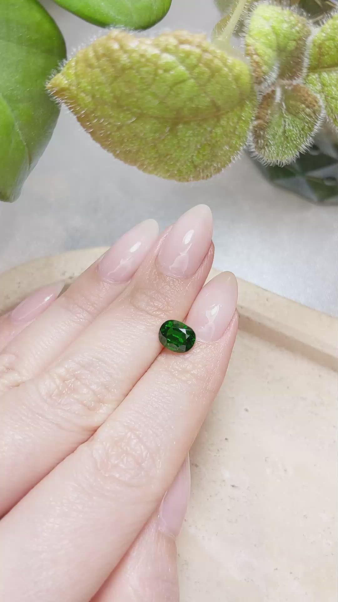 1.65 Ct. Tsavorite Garnet from East Africa Size Video