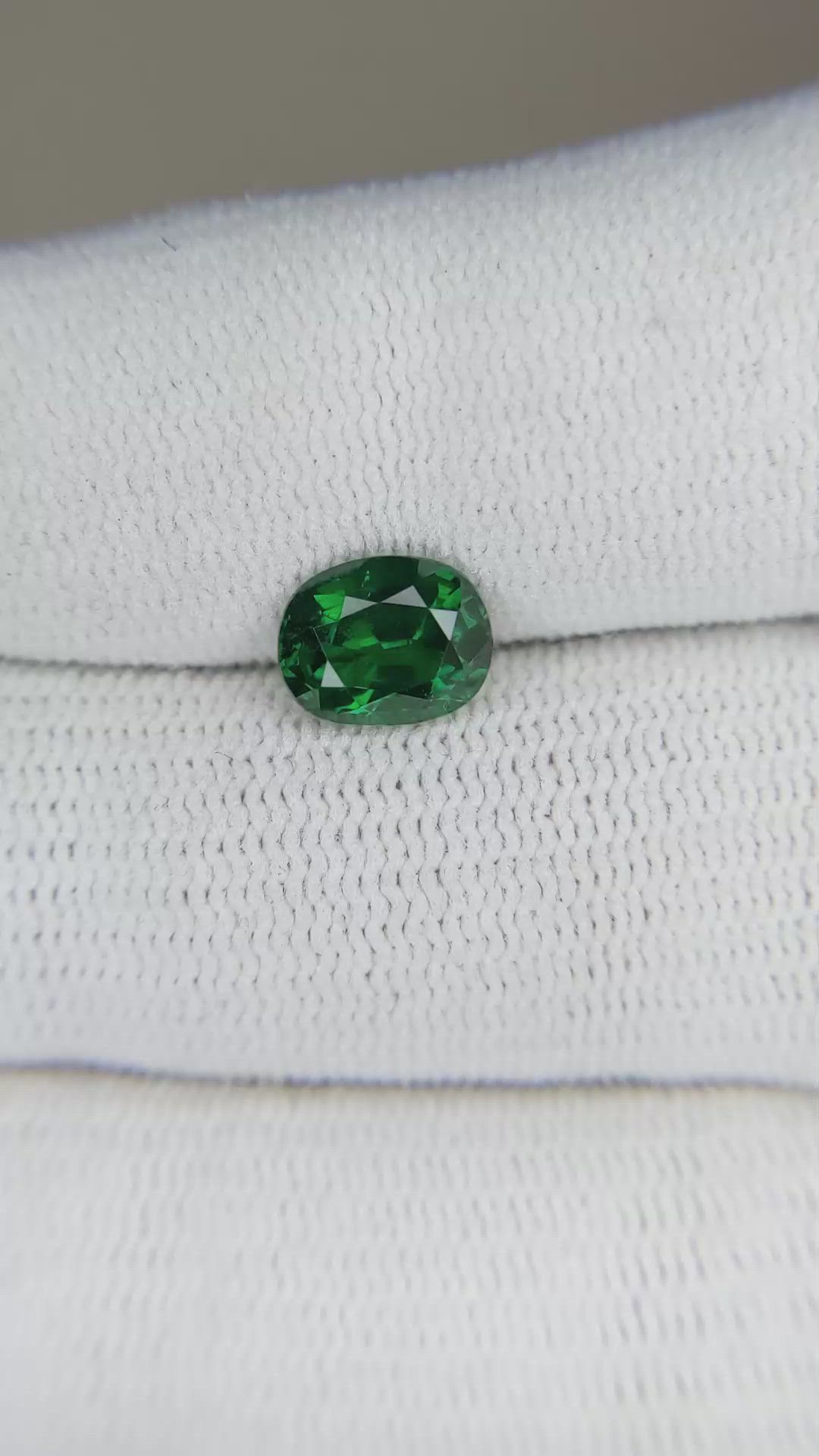 1.65 Ct. Tsavorite Garnet from East Africa Size Video