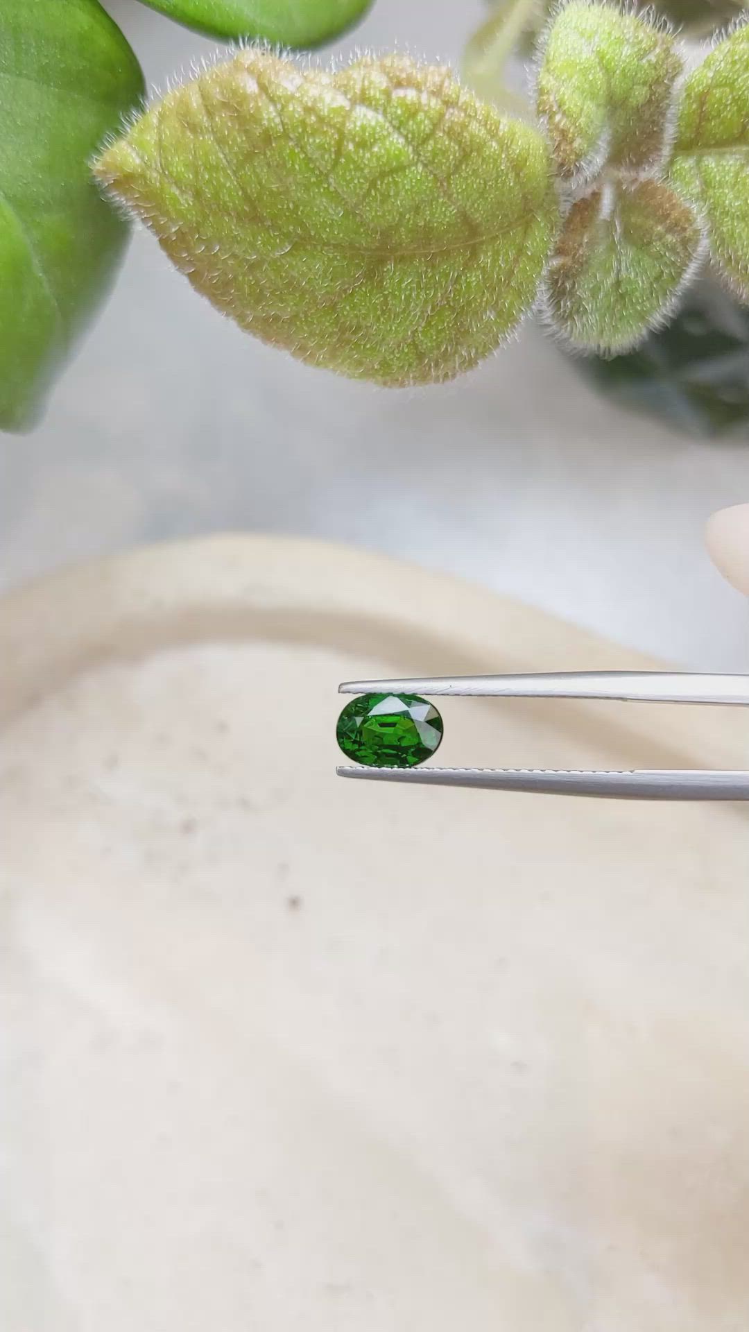 1.47 Ct. Tsavorite Garnet from East Africa Size Video
