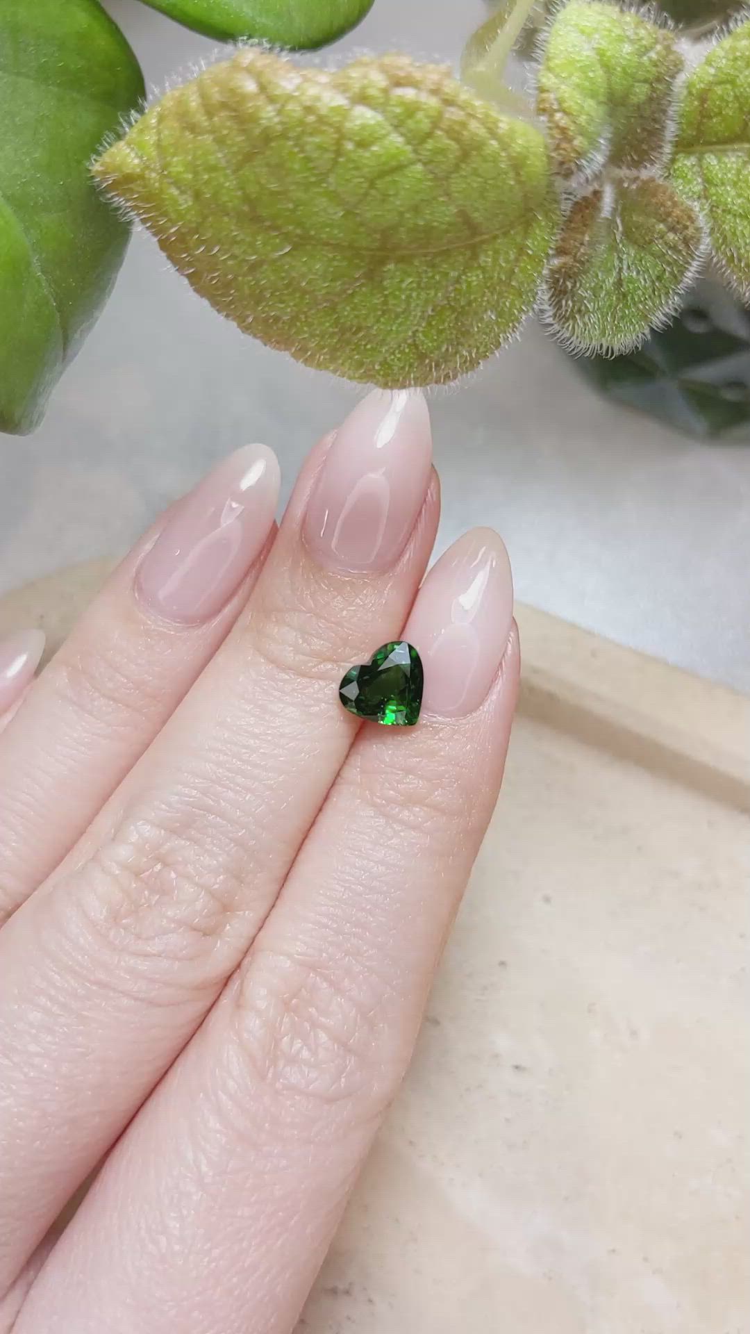 1.65 Ct. Tsavorite Garnet from East Africa Size Video