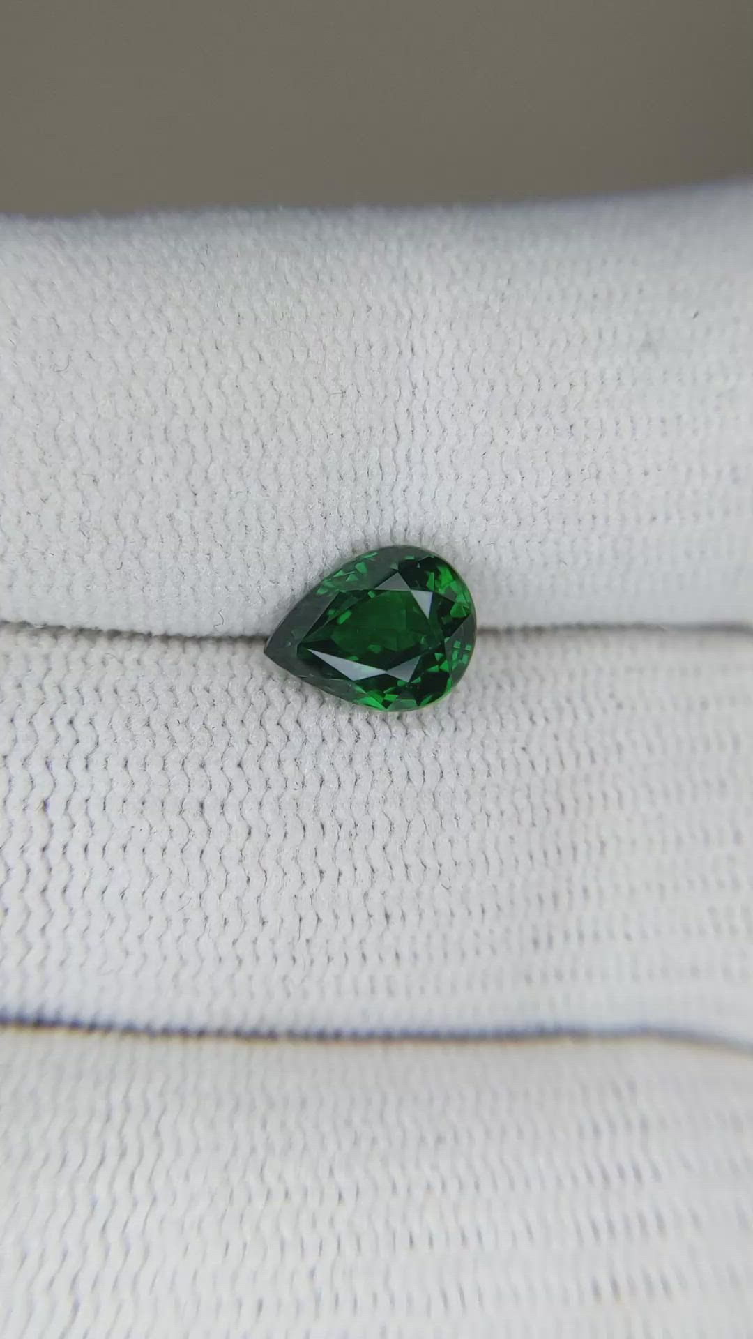 1.72 Ct. Tsavorite Garnet from East Africa Size Video