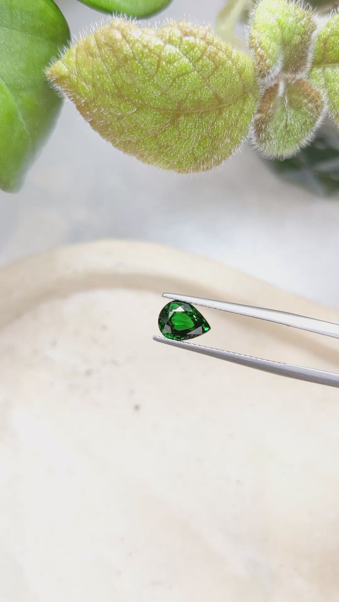 1.72 Ct. Tsavorite Garnet from East Africa Size Video
