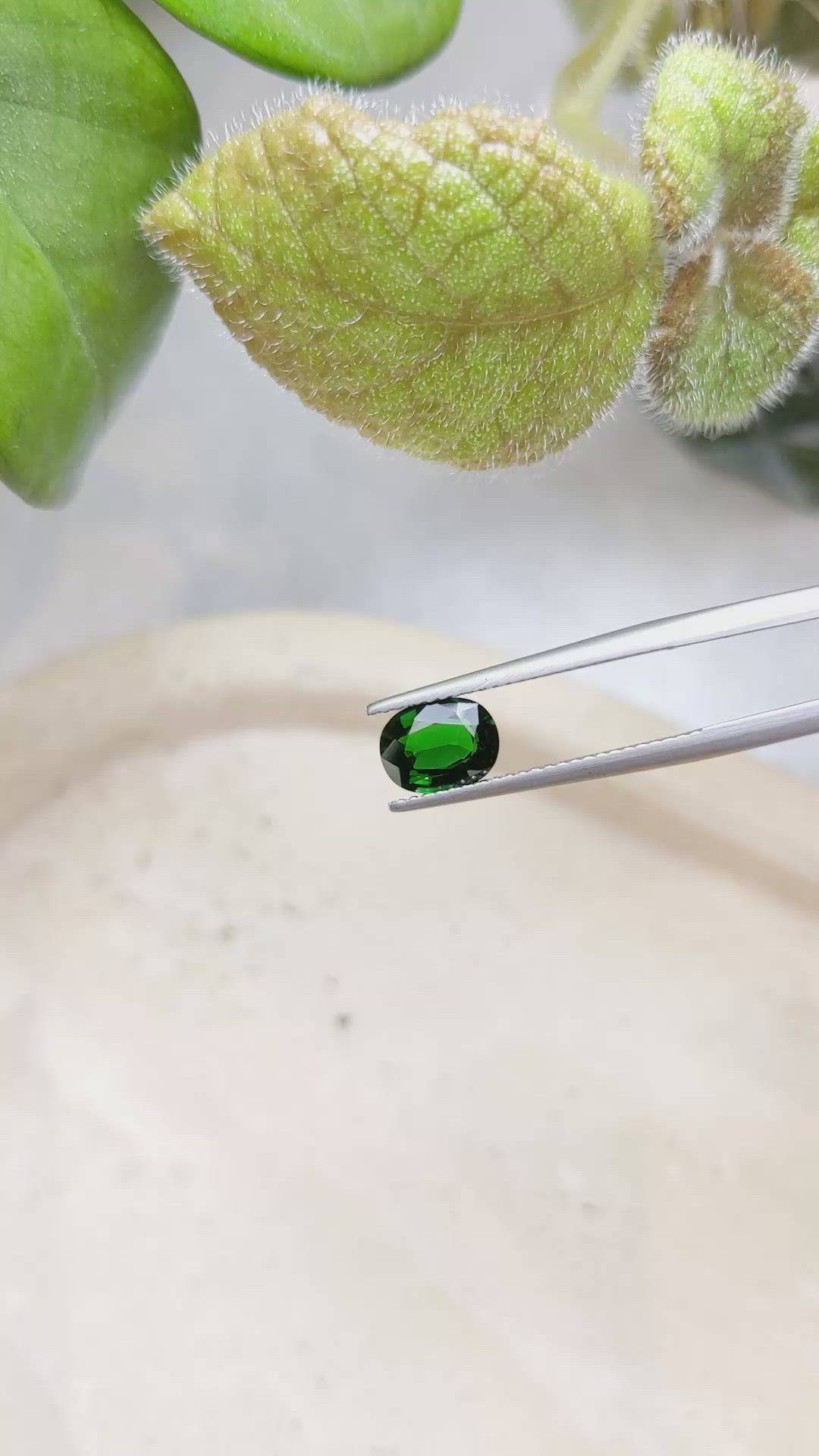 1.41 Ct. Tsavorite Garnet from East Africa Size Video