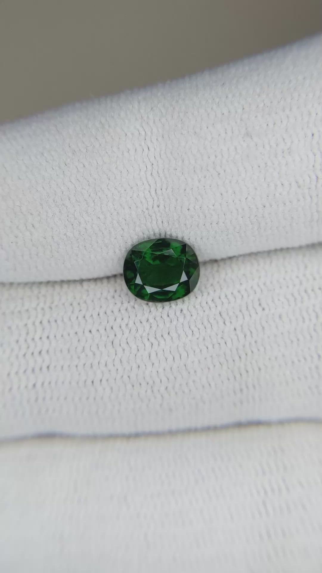 1.36 Ct. Tsavorite Garnet from East Africa Size Video