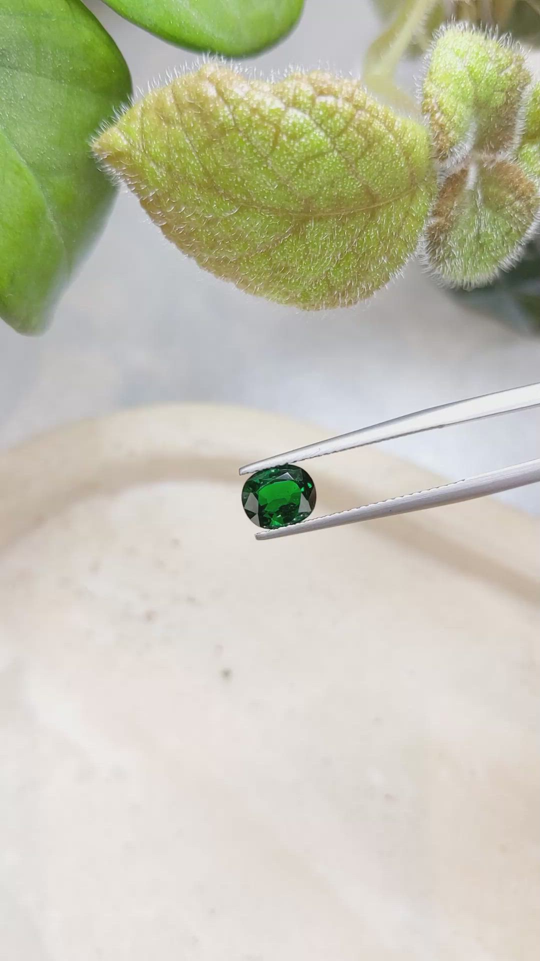 1.36 Ct. Tsavorite Garnet from East Africa Size Video