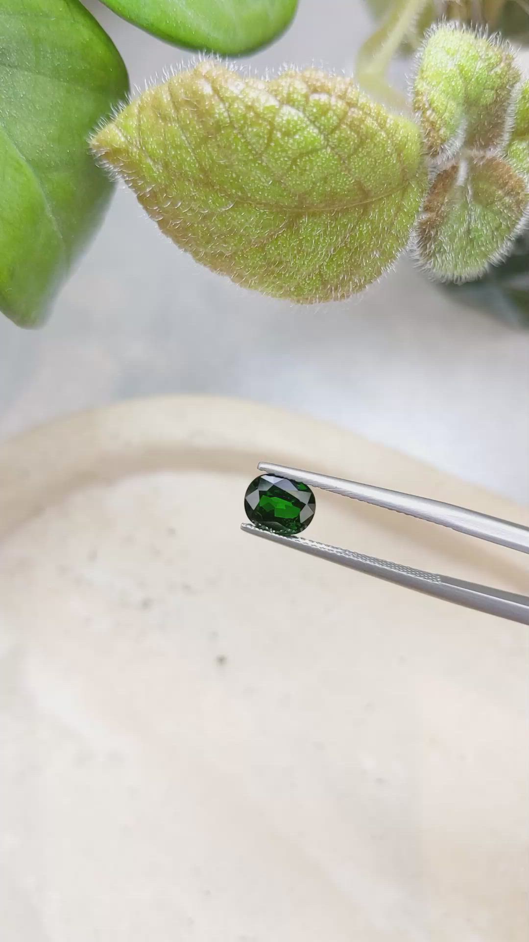 1.36 Ct. Tsavorite Garnet from East Africa Size Video