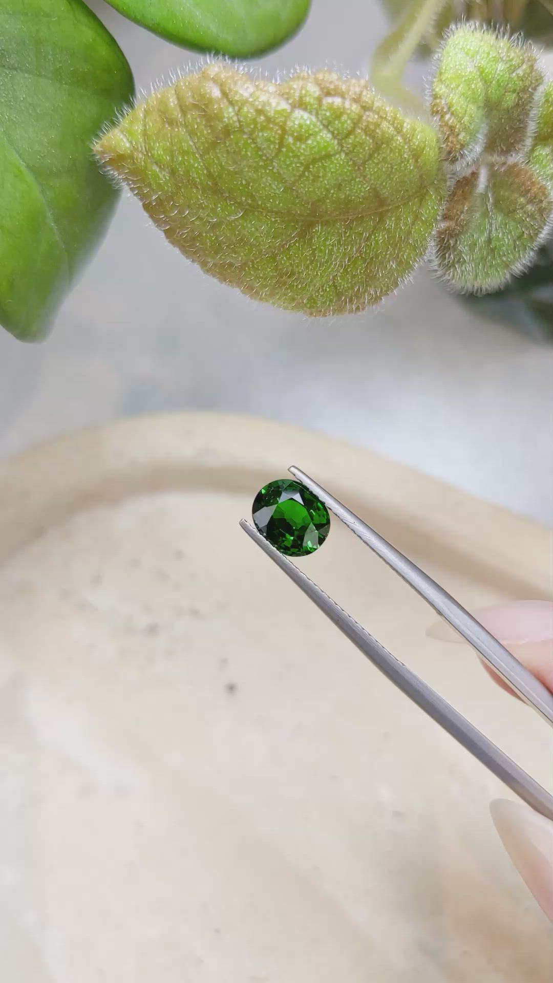 1.67 Ct. Tsavorite Garnet from East Africa Size Video