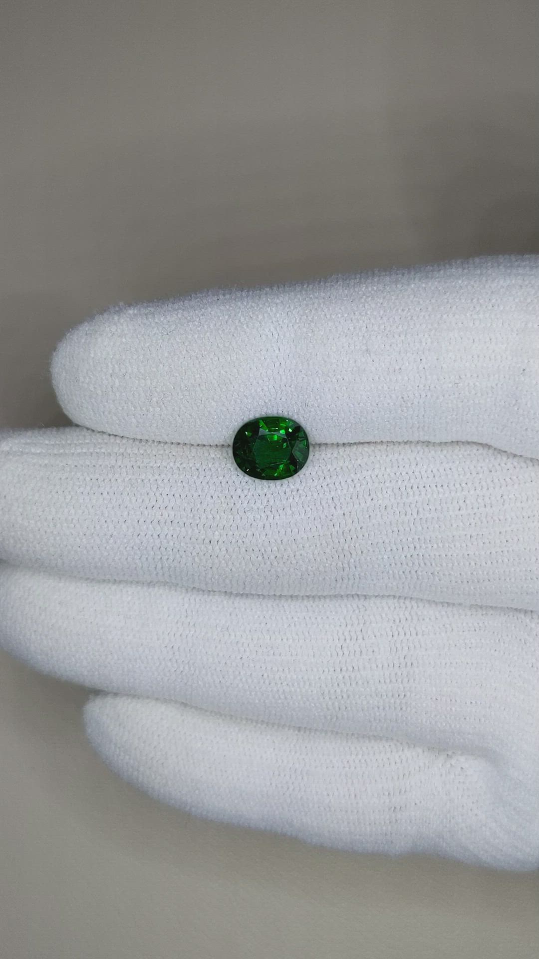 1.67 Ct. Tsavorite Garnet from East Africa Size Video