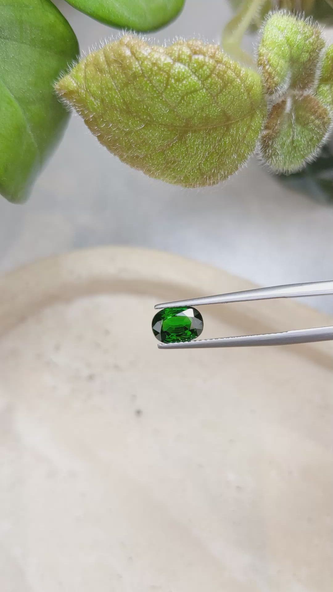 1.45 Ct. Tsavorite Garnet from East Africa Size Video