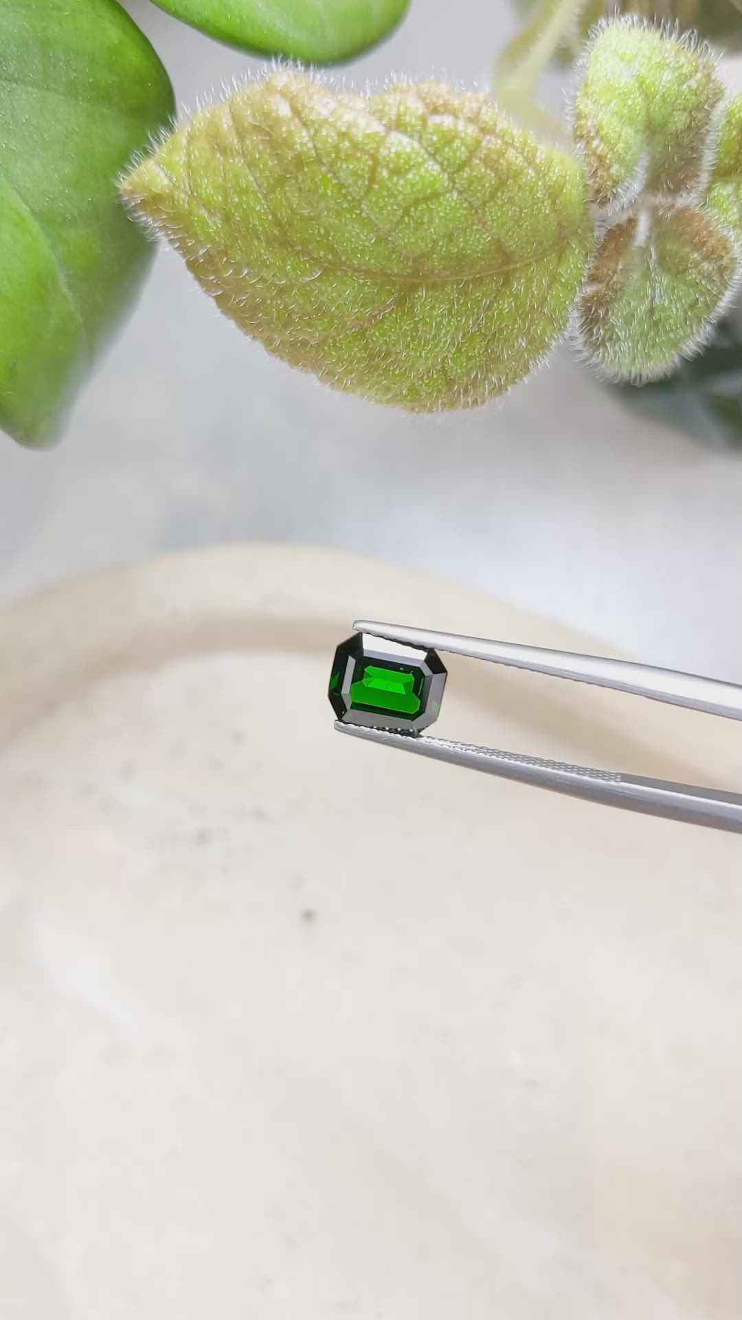 1.68 Ct. Tsavorite Garnet from East Africa Size Video