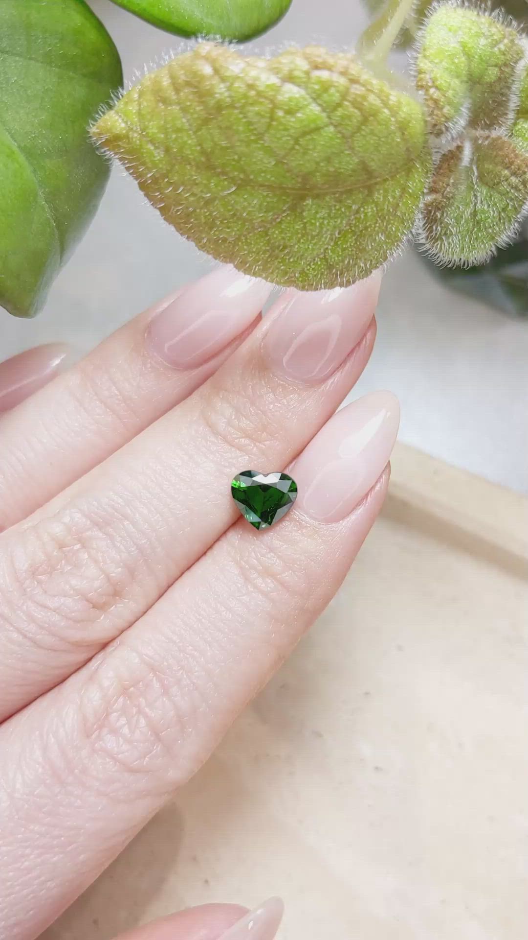 1.41 Ct. Tsavorite Garnet from East Africa Size Video