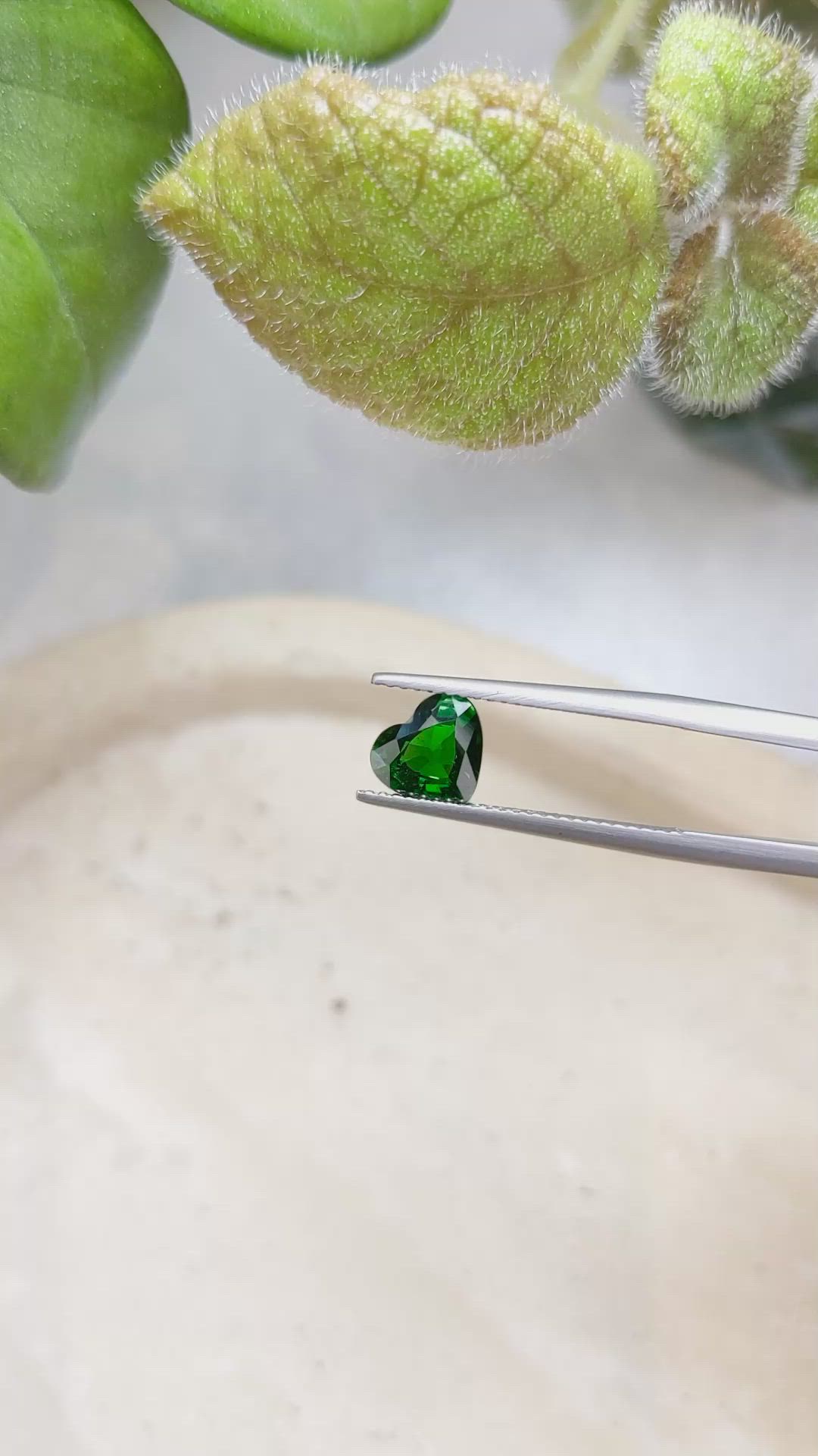 1.41 Ct. Tsavorite Garnet from East Africa Size Video