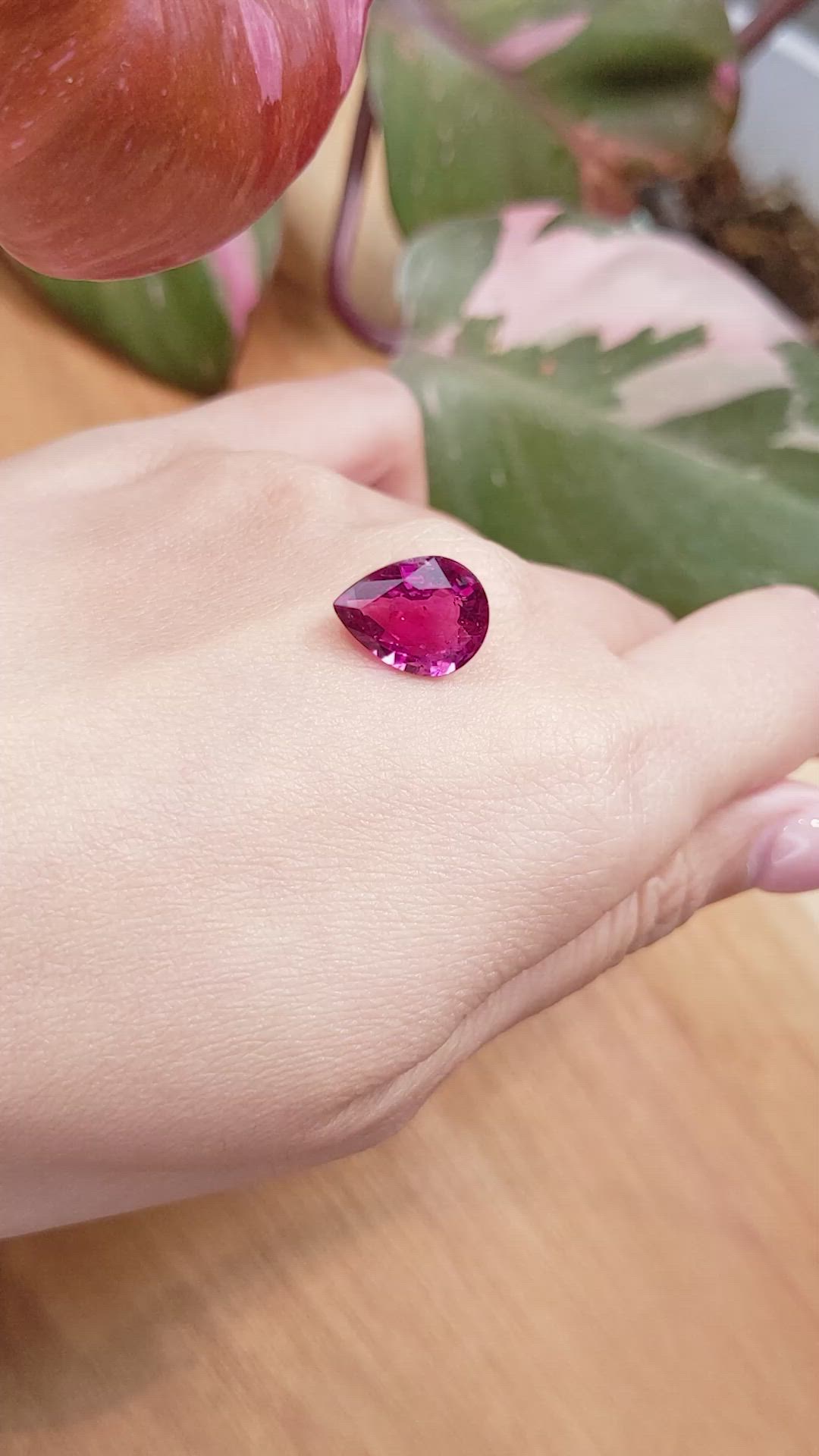 4.65 Ct. Rubellite Tourmaline from Mozambique Size Video