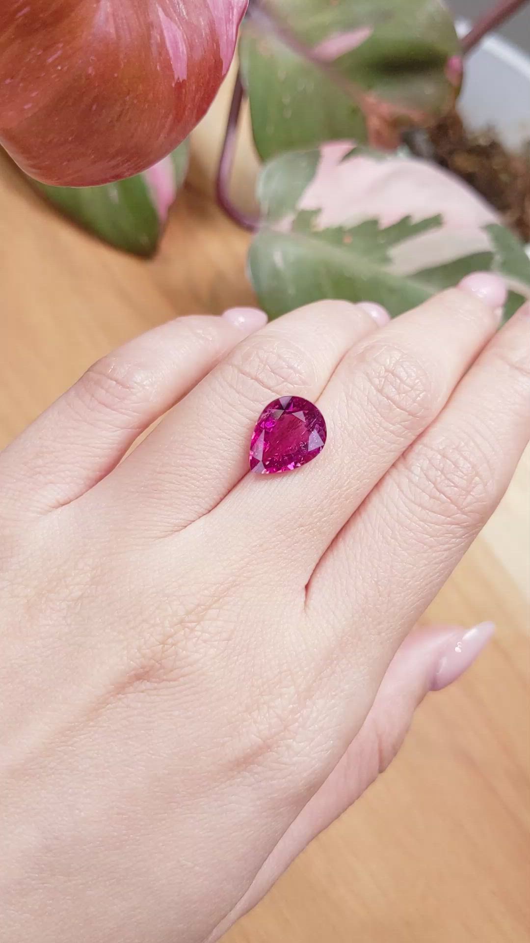 4.65 Ct. Rubellite Tourmaline from Mozambique Size Video