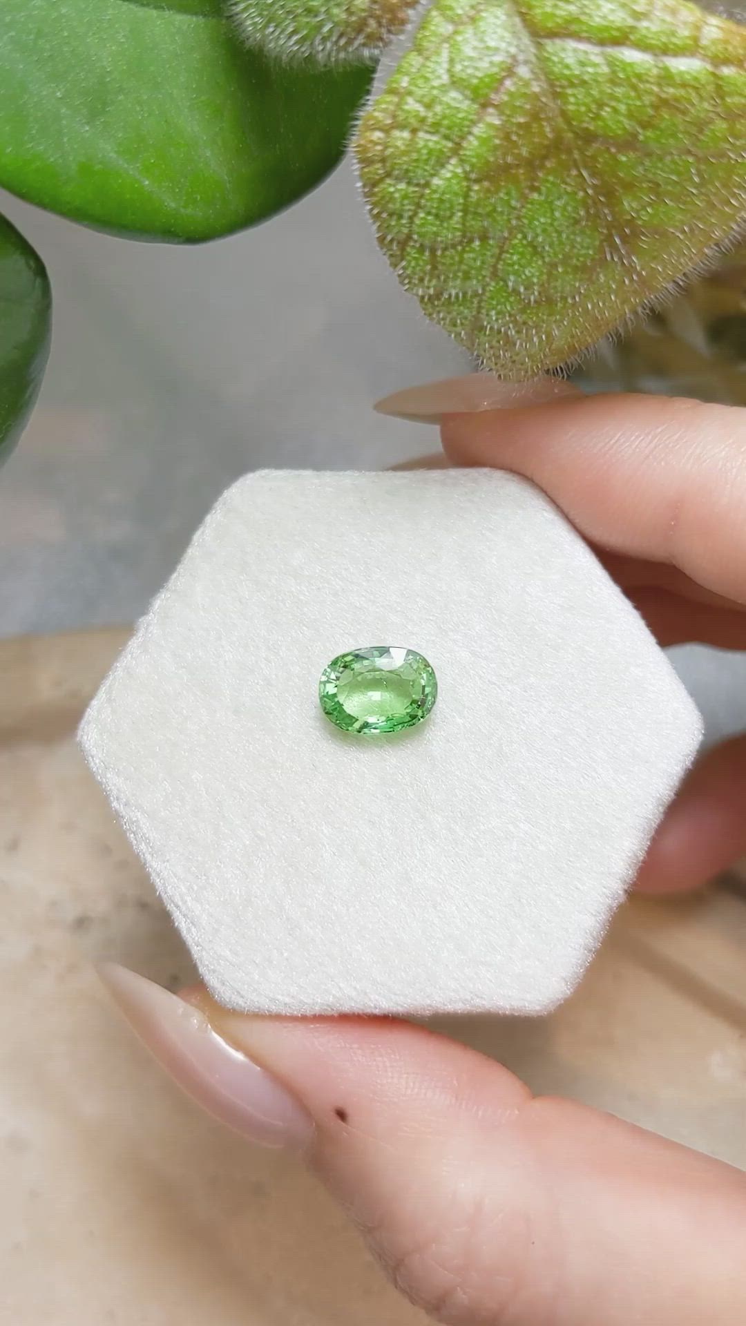 2.42 Ct. Tsavorite Garnet from Kenya Size Video