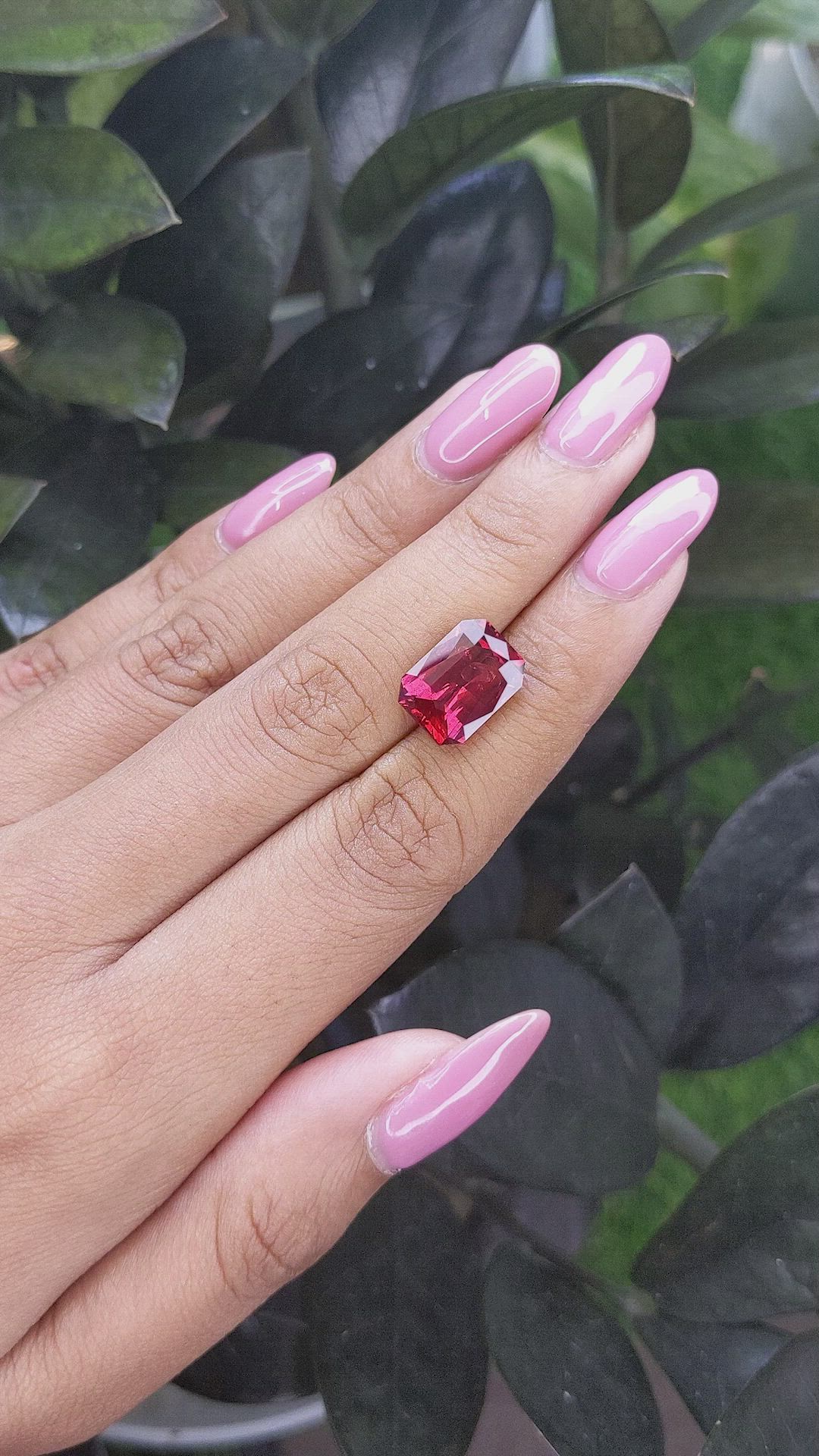 6.00 Ct. Rhodolite Garnet from Tanzania Size Video