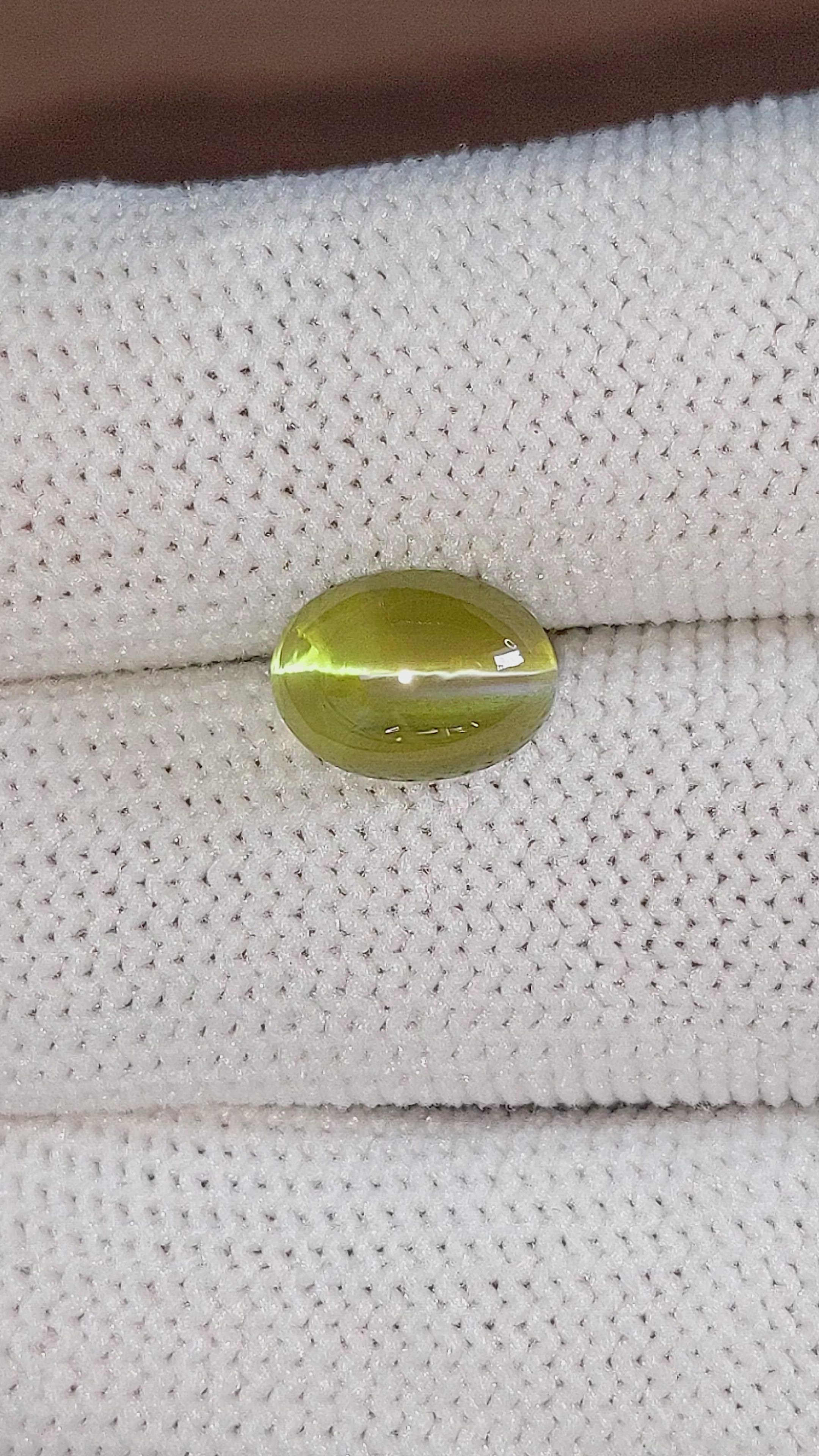 4.60 Ct. Cabochon Chrysoberyl from Tanzania Size Video