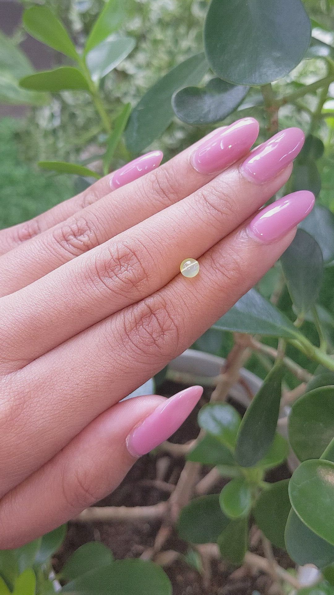 0.71 Ct. Cabochon Chrysoberyl from Tanzania Size Video