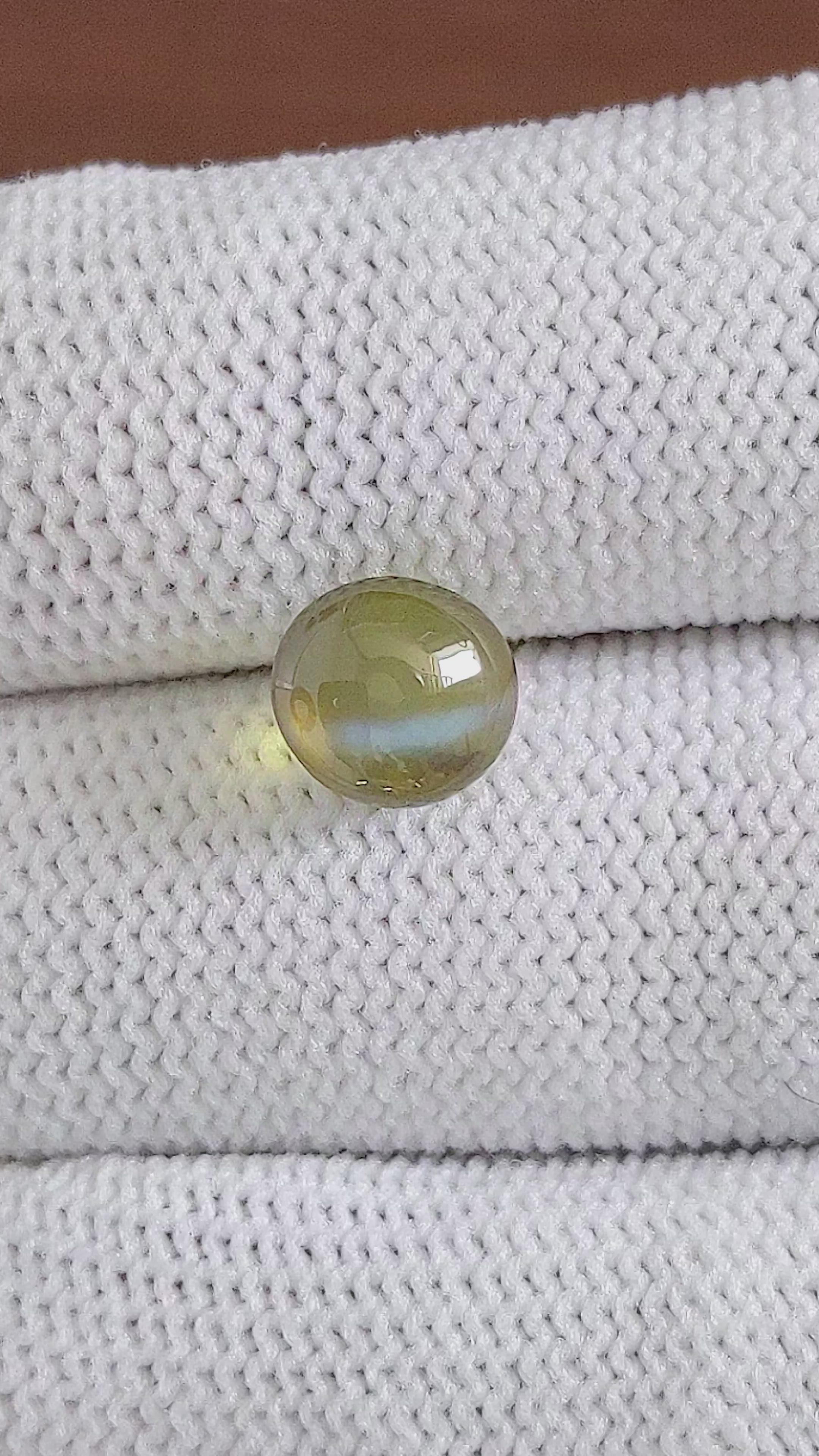 4.07 Ct. Cabochon Chrysoberyl from Tanzania Size Video