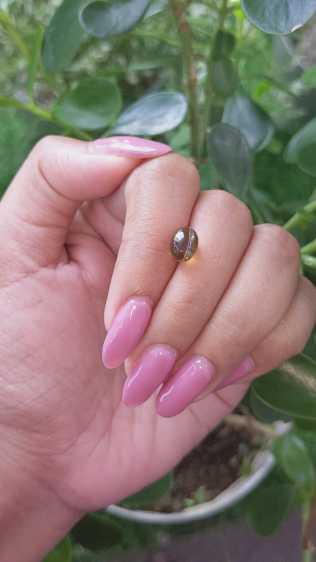 3.66 Ct. Cabochon Chrysoberyl from Tanzania Size Video
