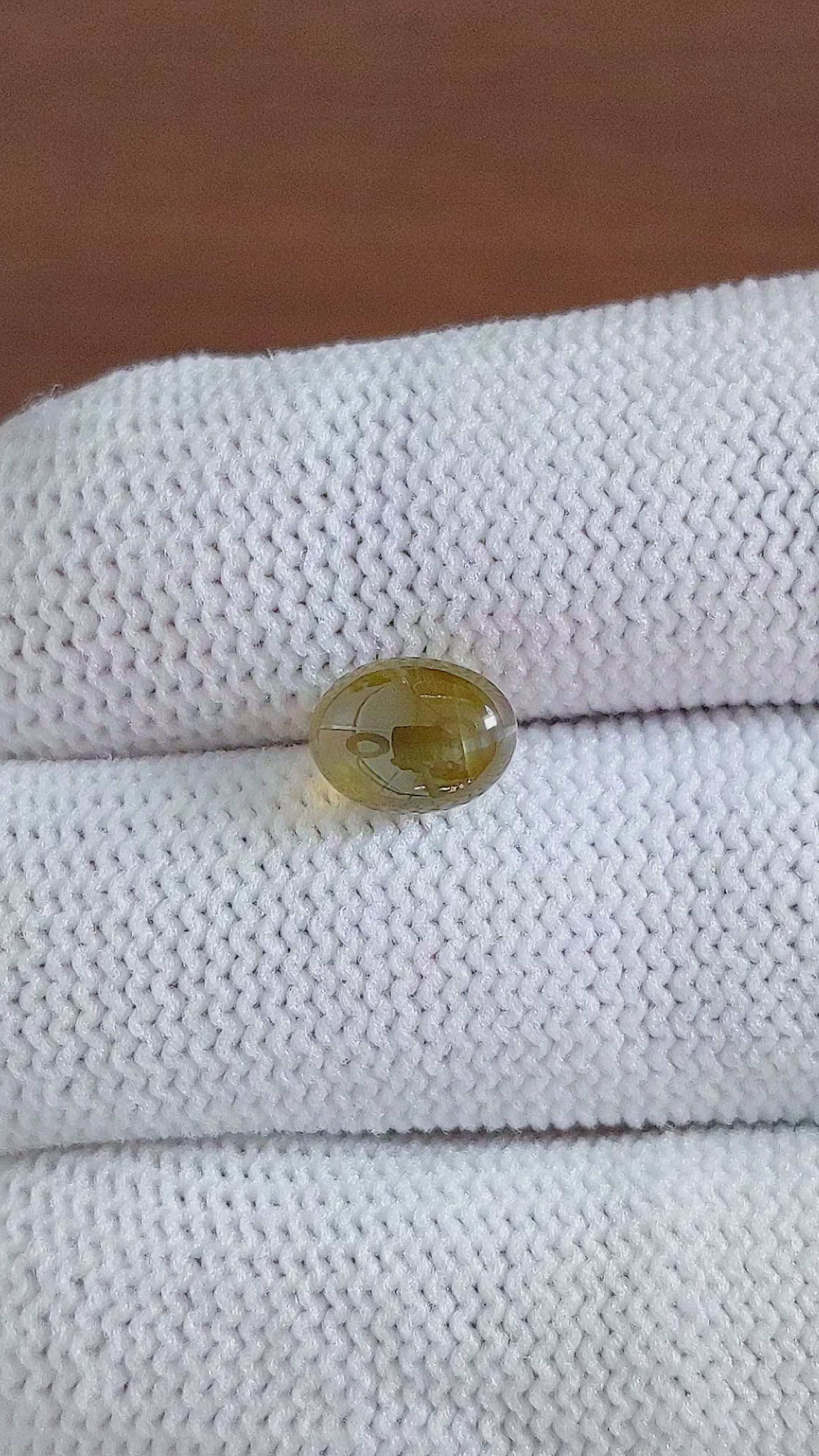 3.66 Ct. Cabochon Chrysoberyl from Tanzania Size Video