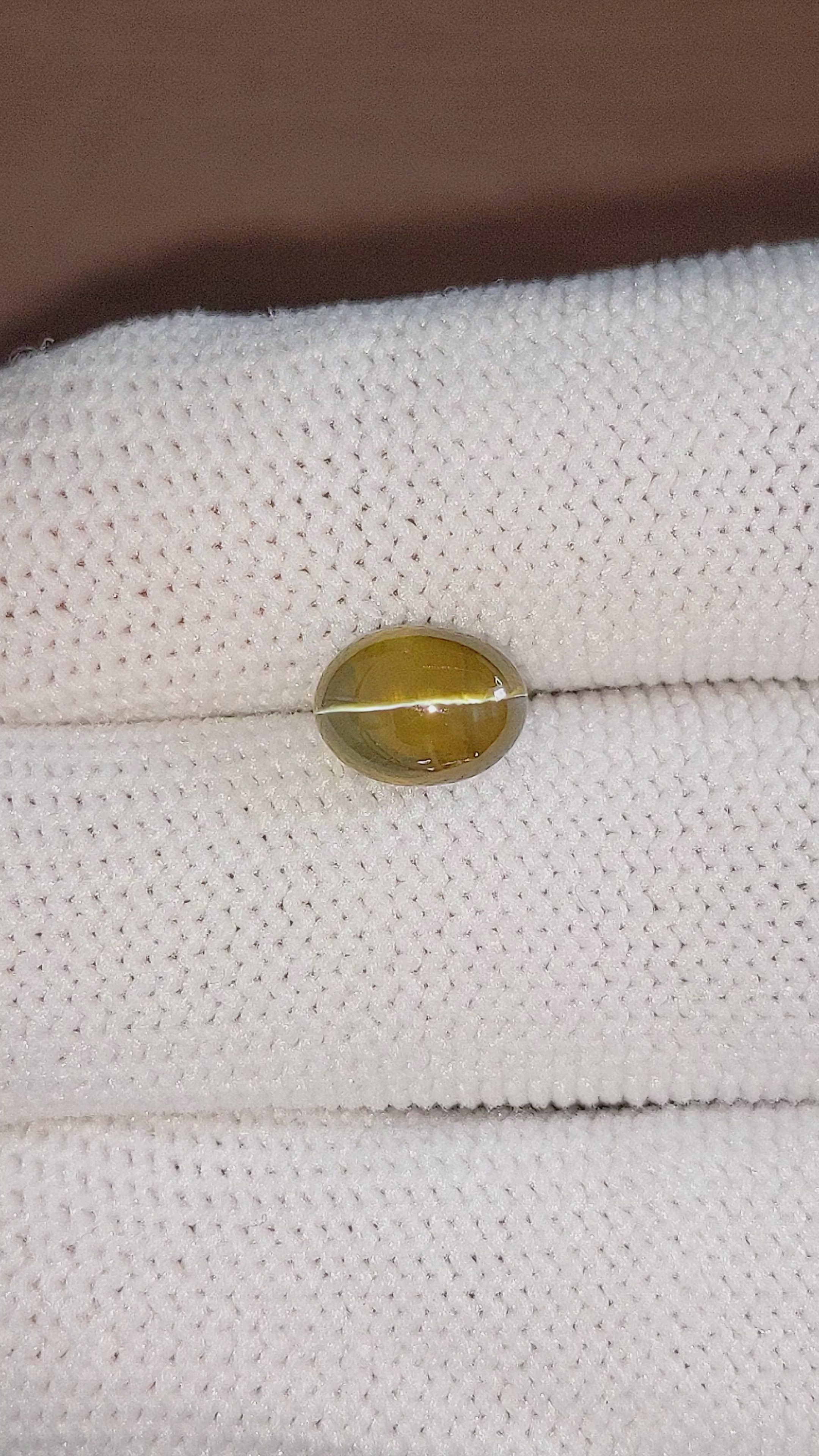 3.66 Ct. Cabochon Chrysoberyl from Tanzania Size Video
