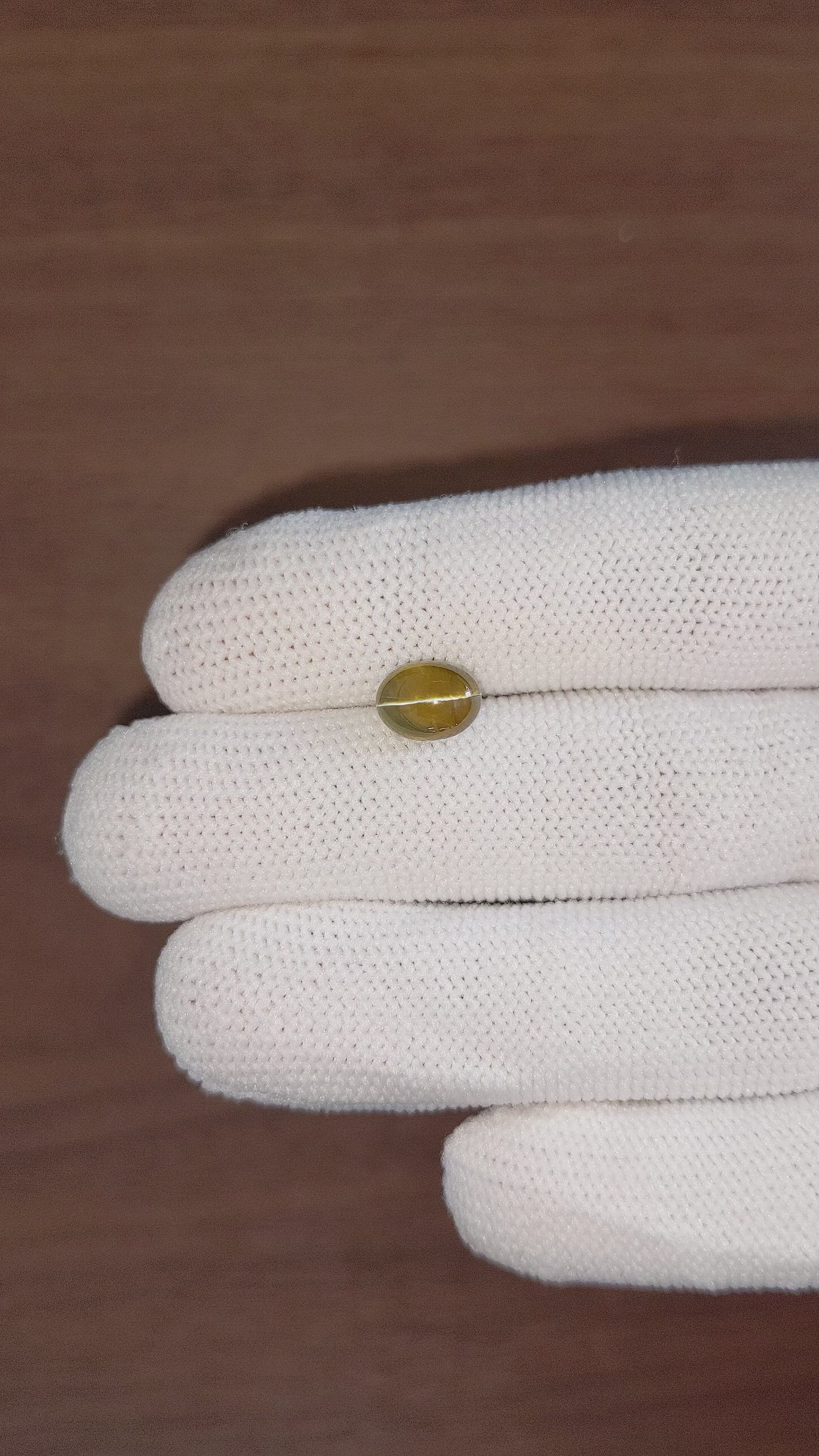 3.66 Ct. Cabochon Chrysoberyl from Tanzania Size Video