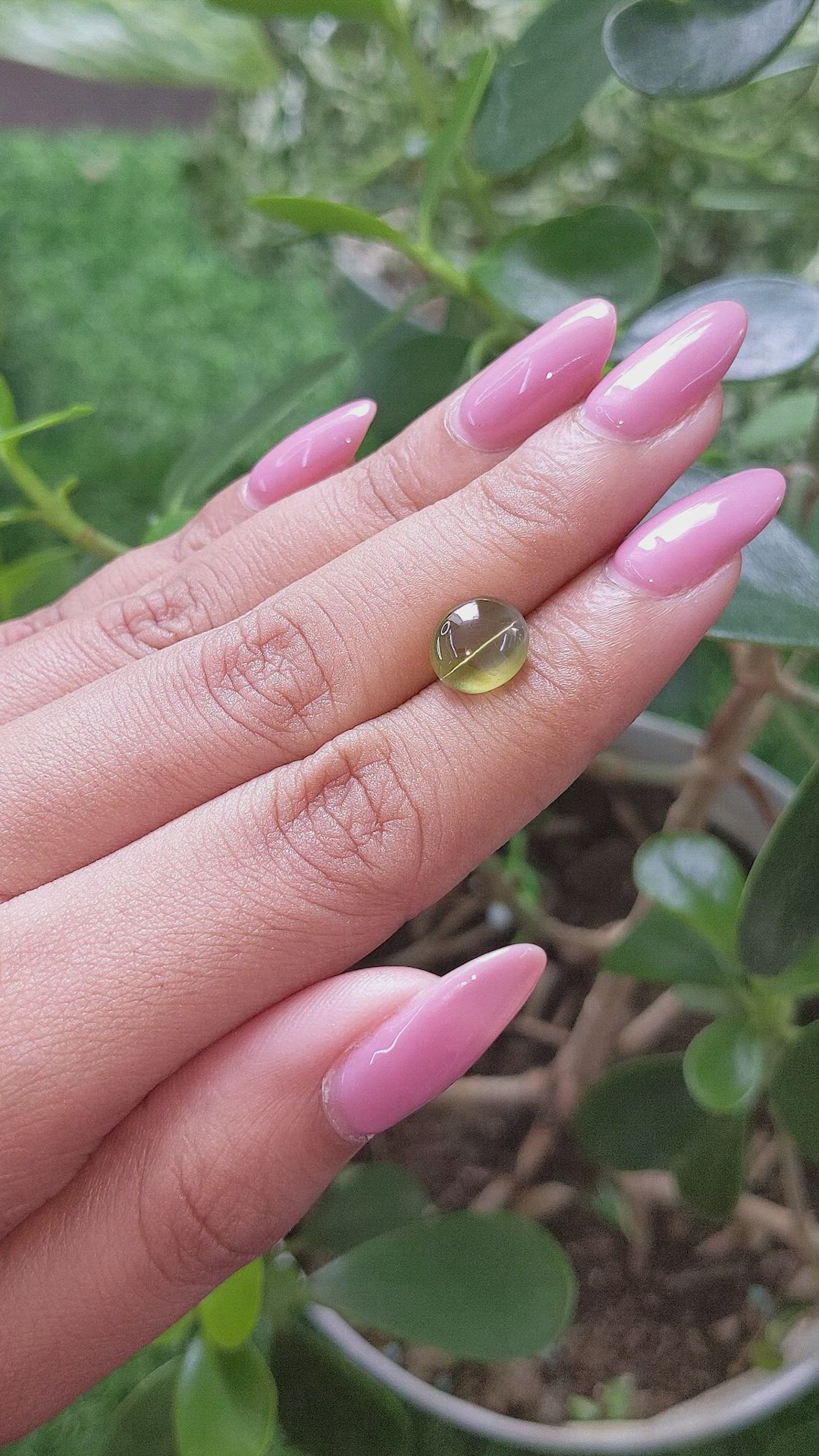 3.73 Ct. Cabochon Chrysoberyl from Tanzania Size Video