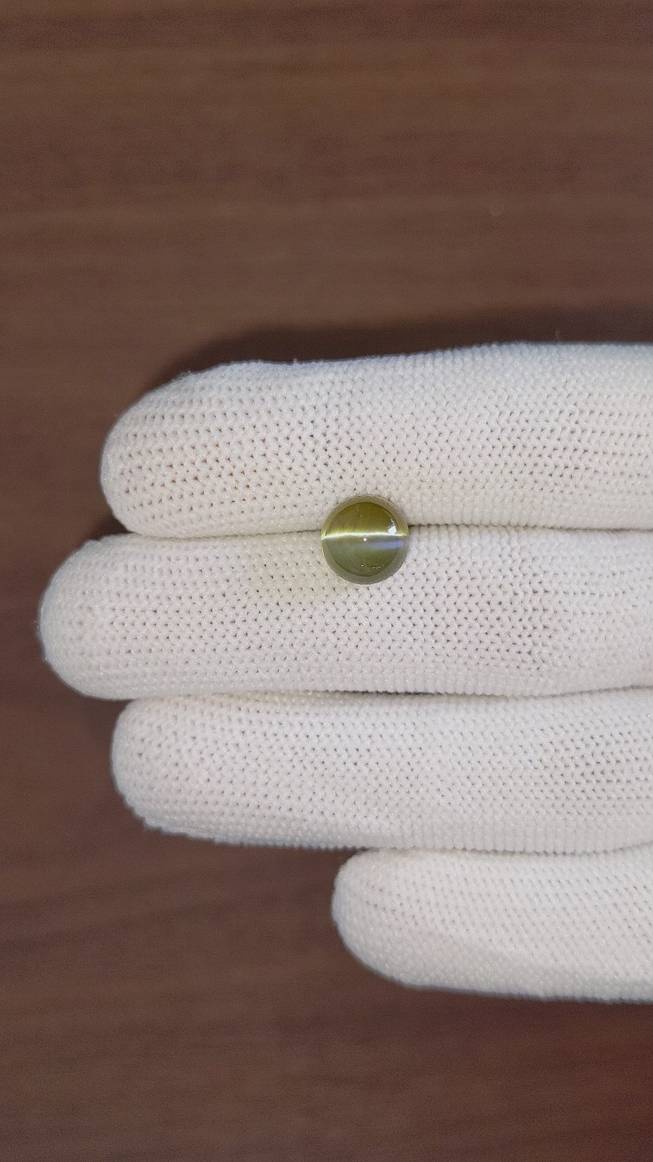 6.12 Ct. Cabochon Chrysoberyl from Tanzania Size Video