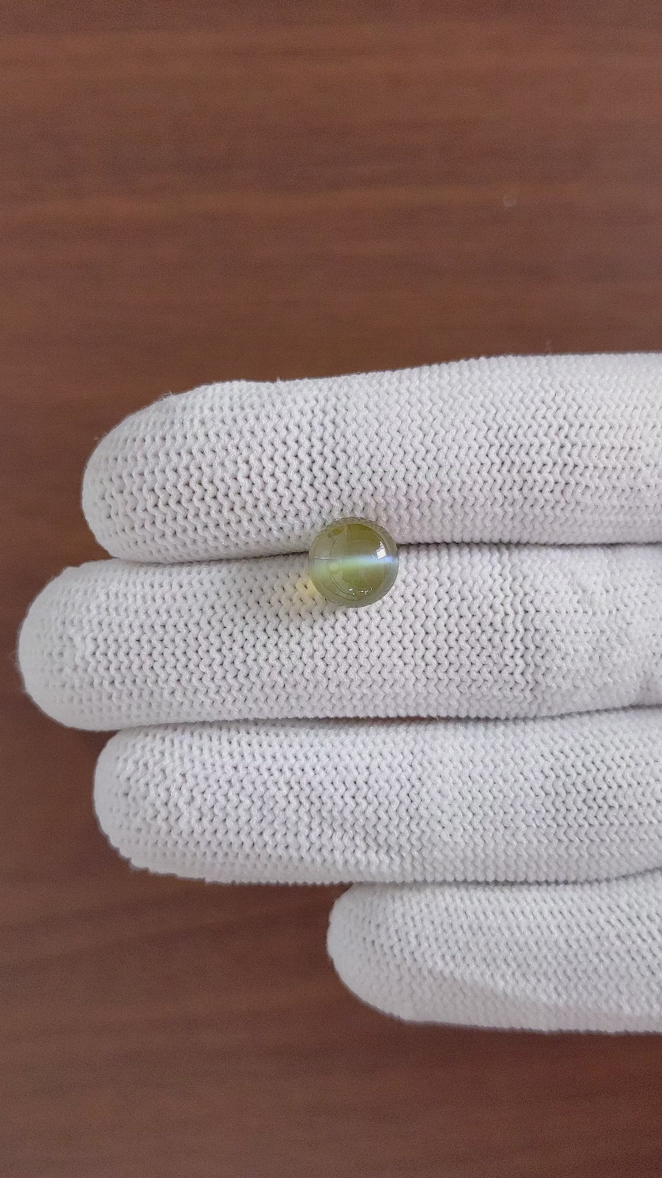 6.12 Ct. Cabochon Chrysoberyl from Tanzania Size Video