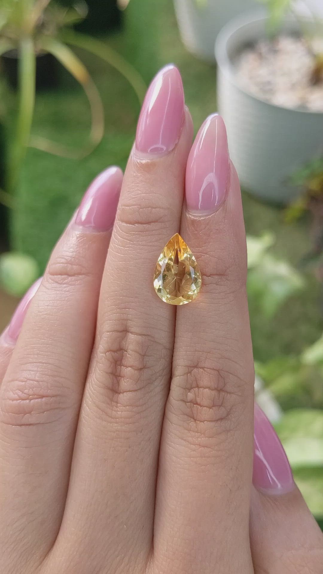 3.00 Ct. Citrine from Brazil Size Video