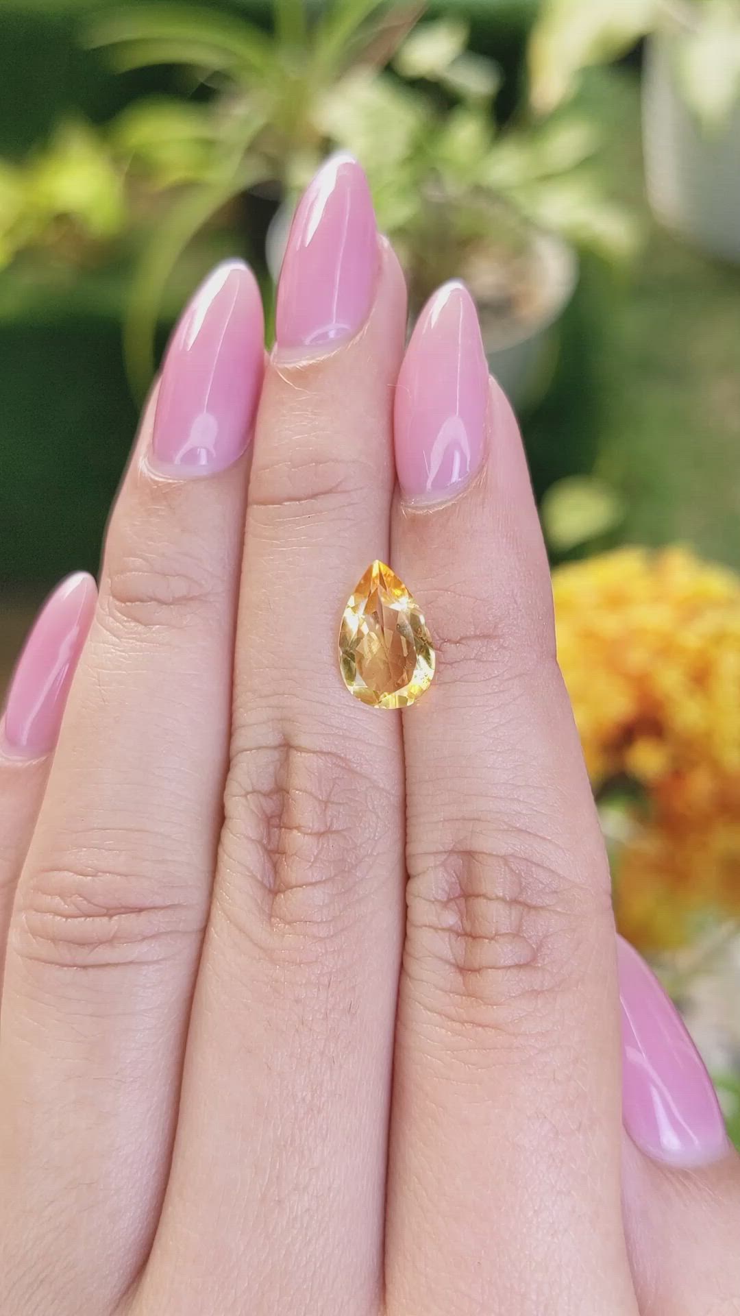 1.94 Ct. Citrine from Brazil Size Video