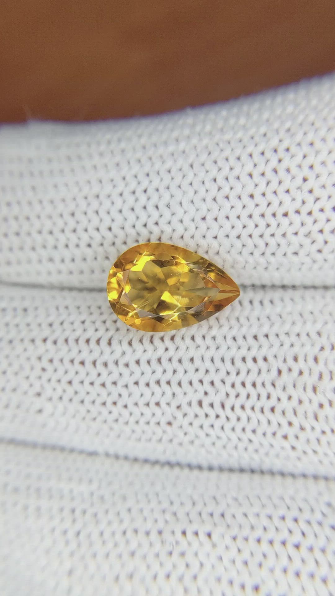 2.70 Ct. Citrine from Brazil Size Video