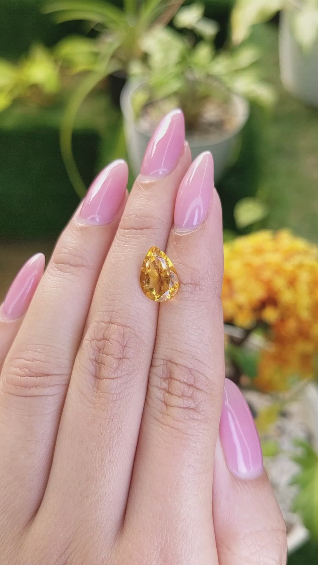 2.70 Ct. Citrine from Brazil Size Video