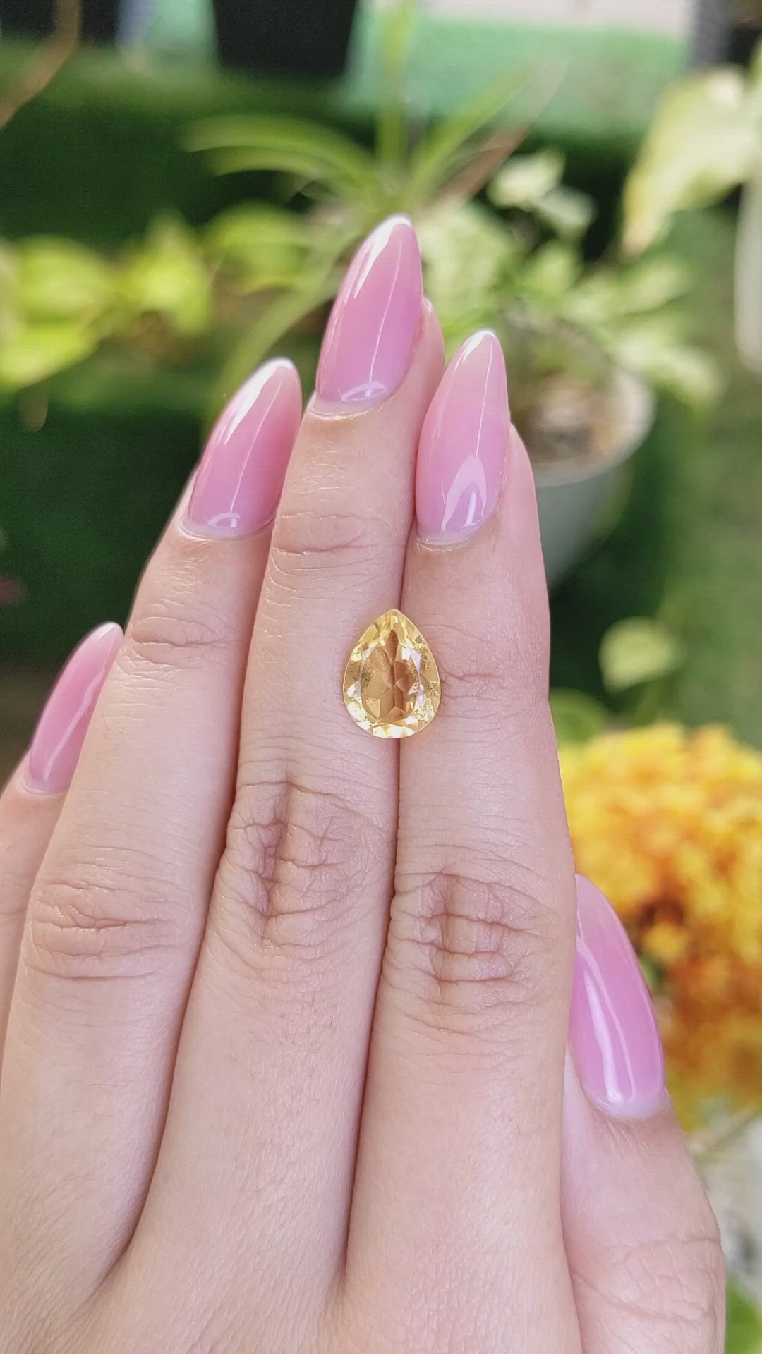 2.26 Ct. Citrine from Brazil Size Video