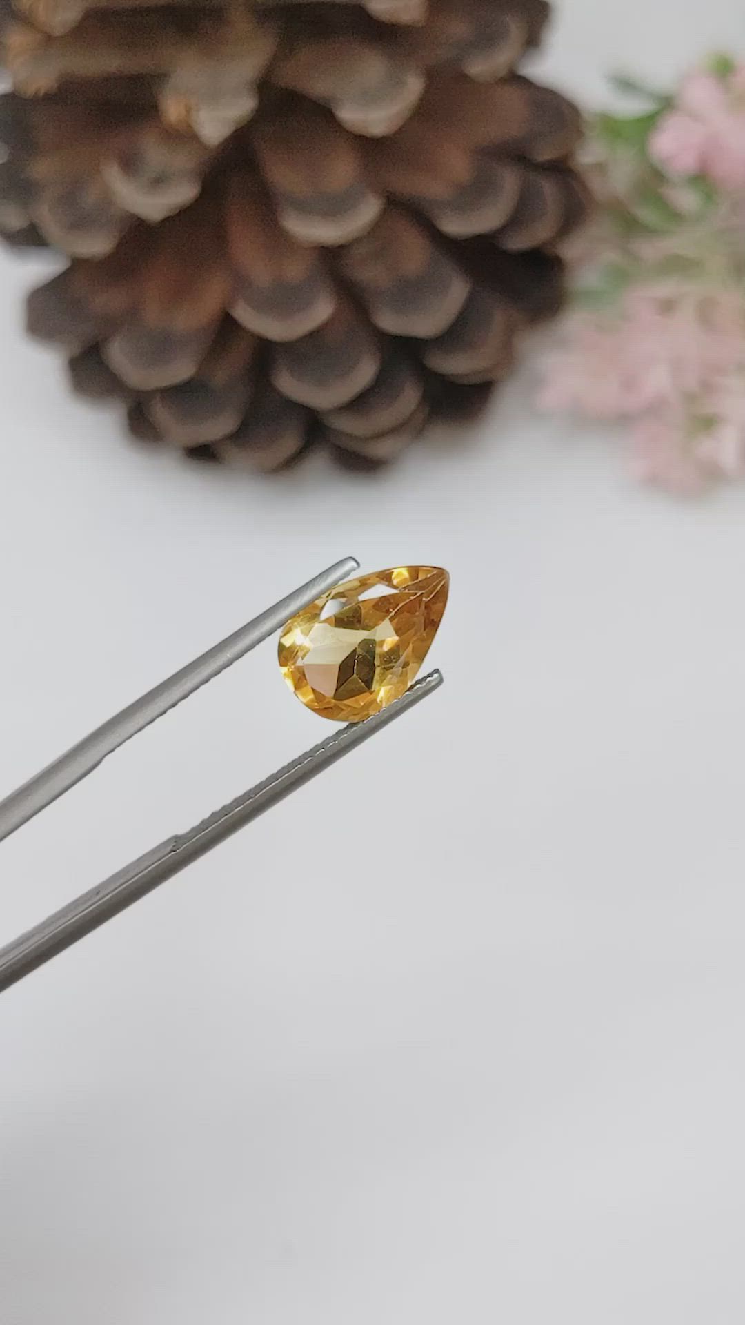2.87 Ct. Citrine from Brazil Size Video