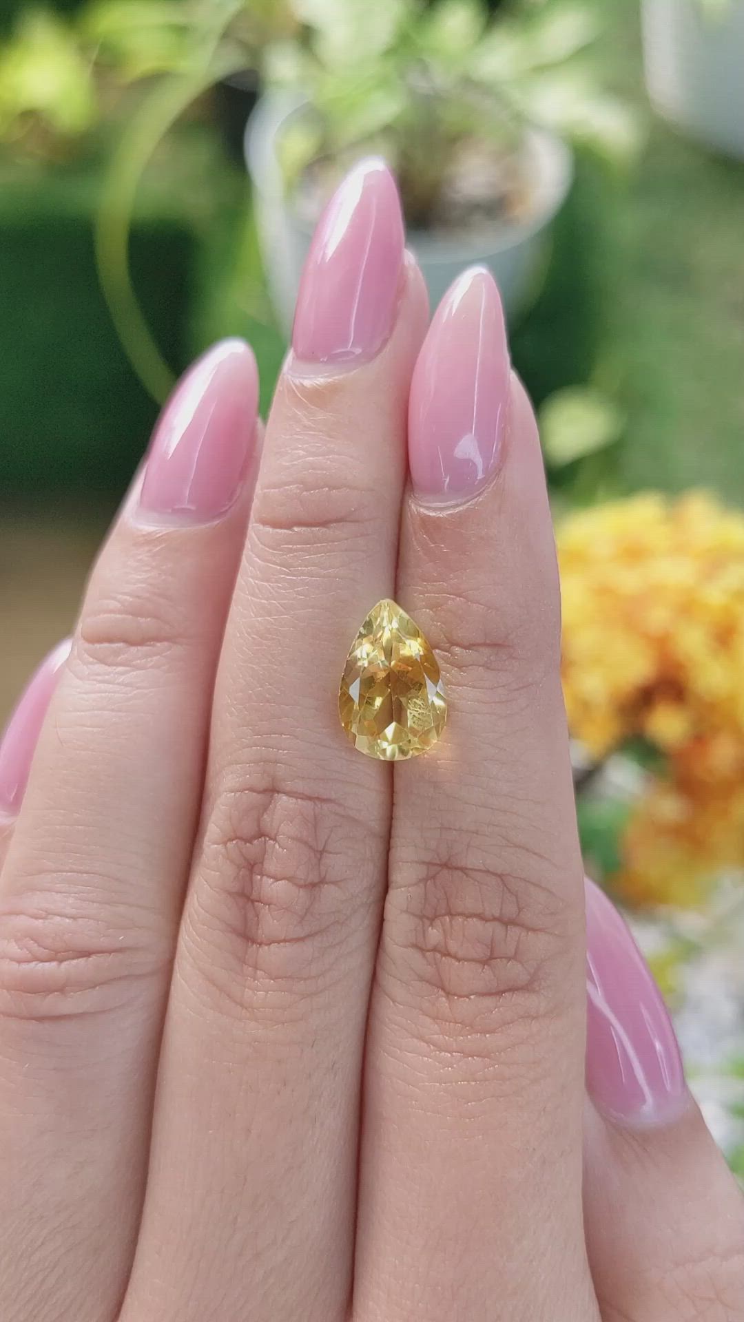 3.04 Ct. Citrine from Brazil Size Video