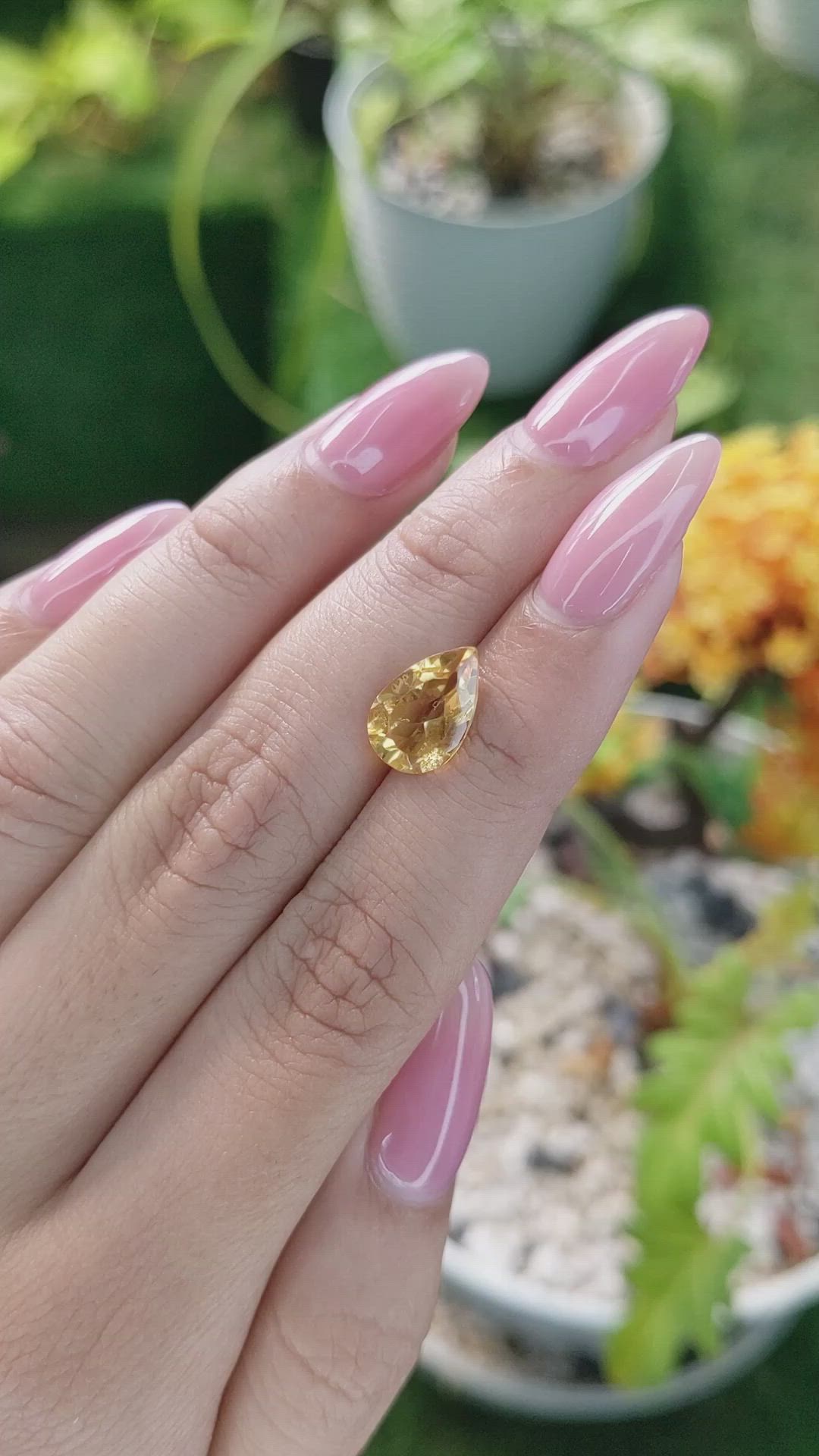 2.41 Ct. Citrine from Brazil Size Video