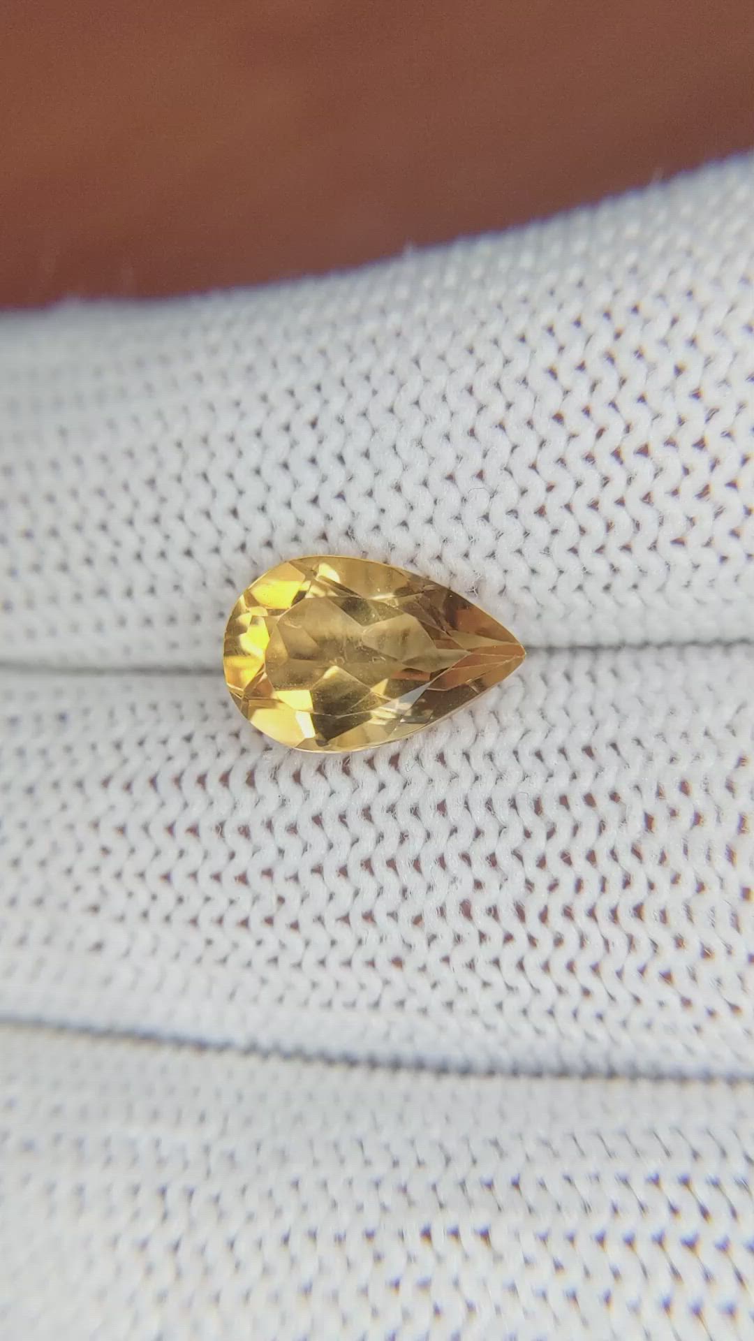 2.41 Ct. Citrine from Brazil Size Video