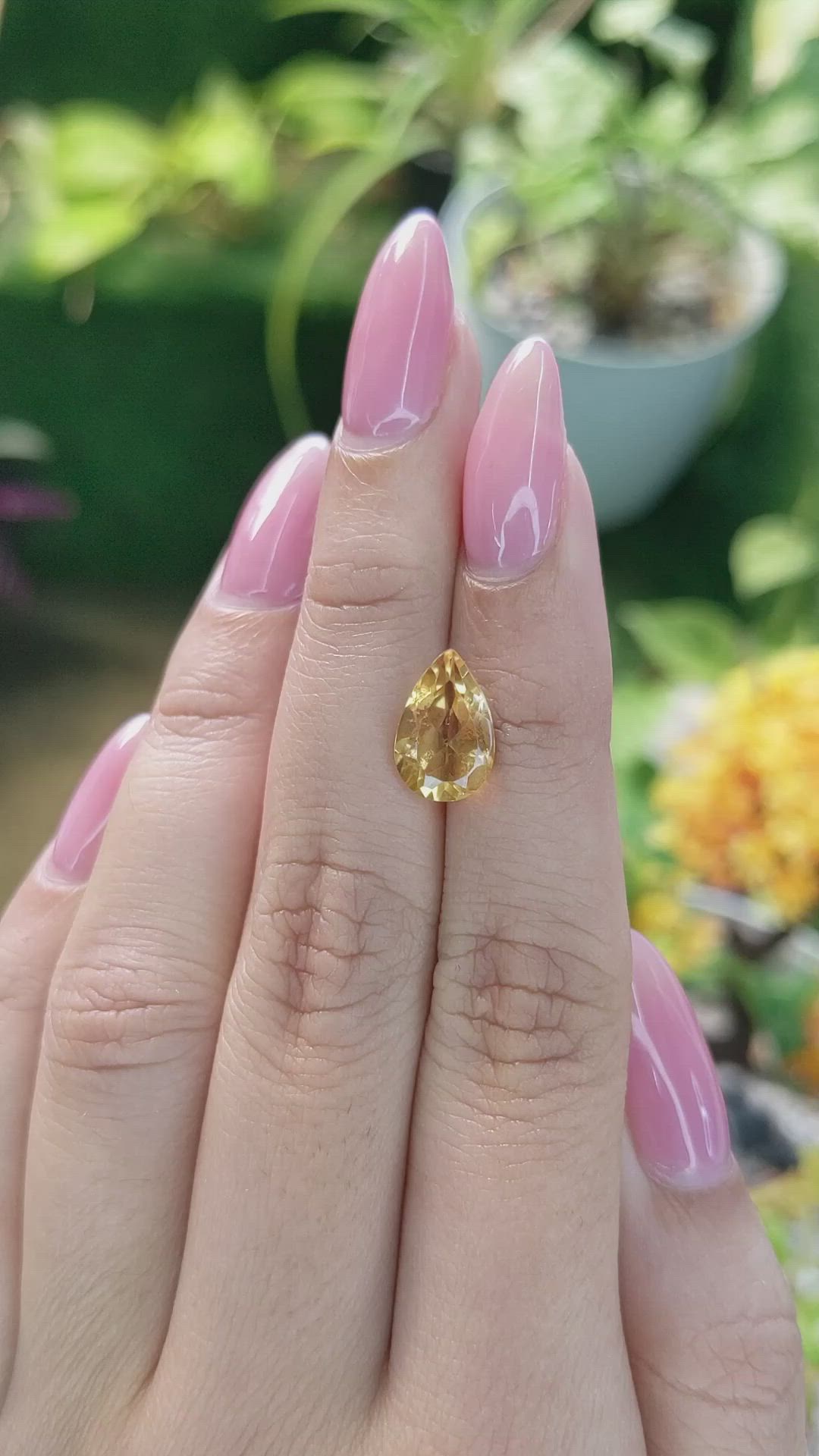 2.41 Ct. Citrine from Brazil Size Video