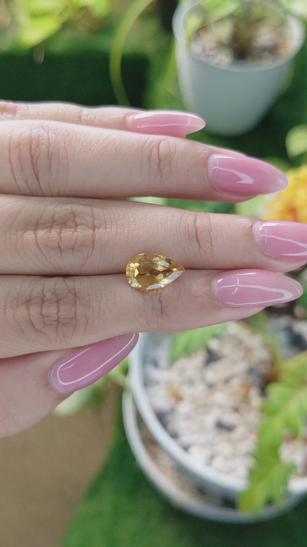 2.41 Ct. Citrine from Brazil Size Video