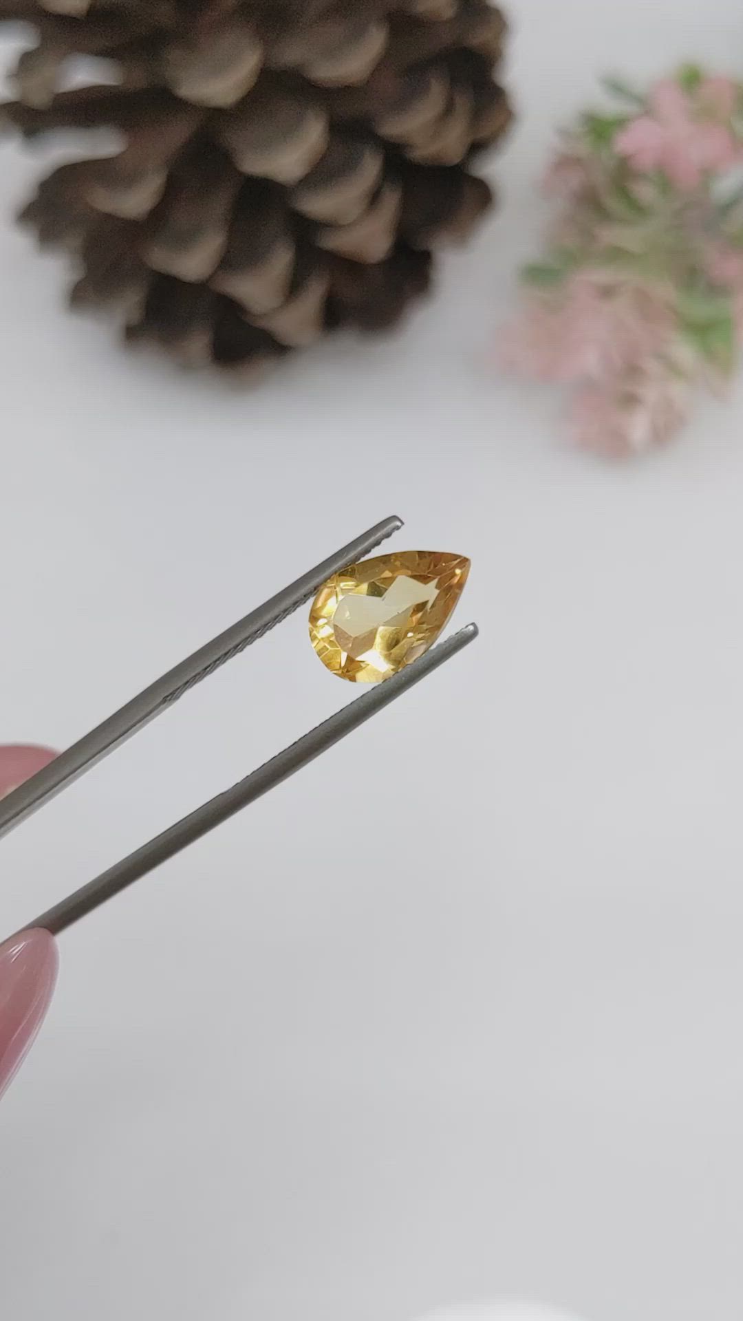 2.41 Ct. Citrine from Brazil Size Video
