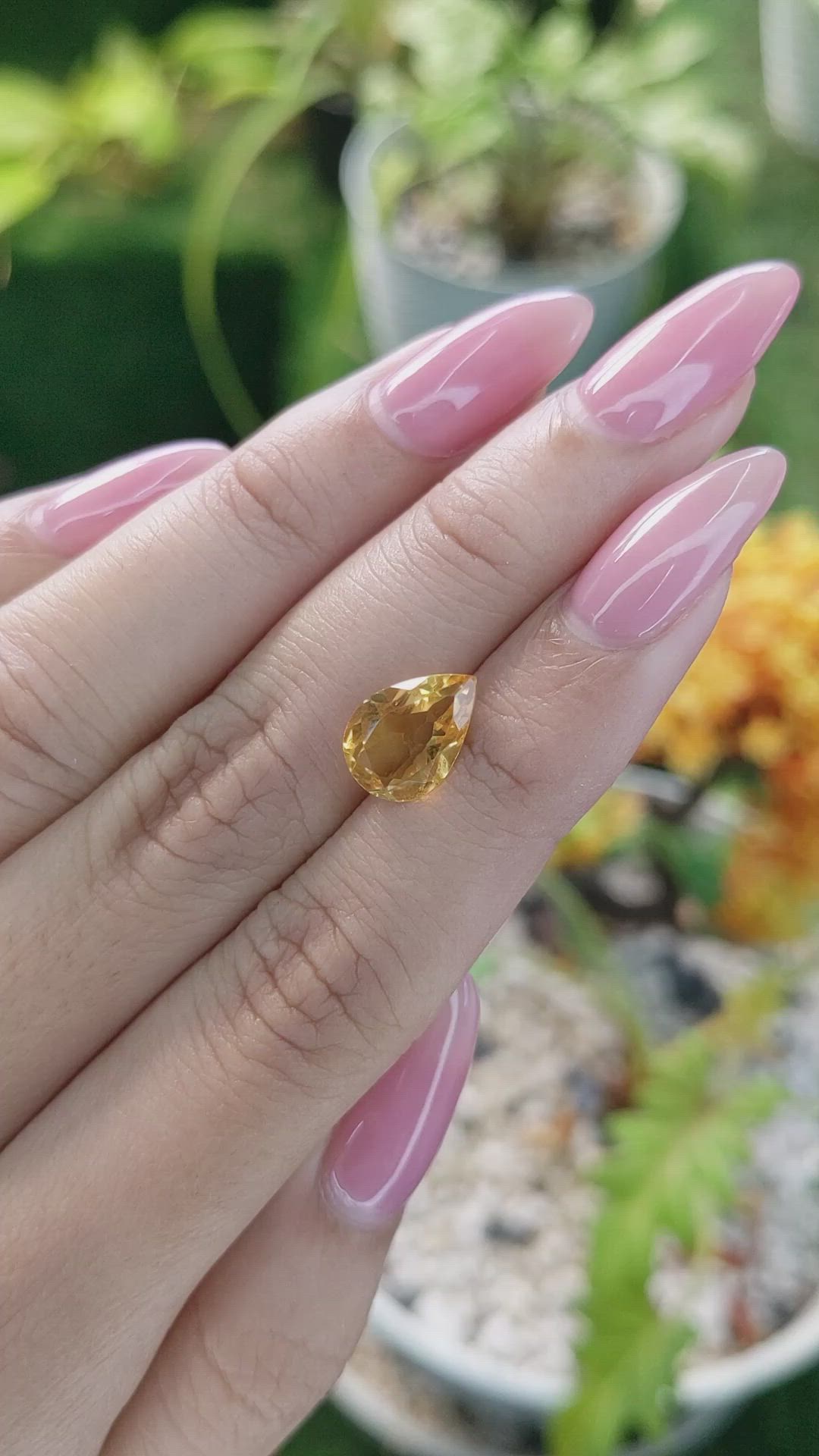 2.42 Ct. Citrine from Brazil Size Video