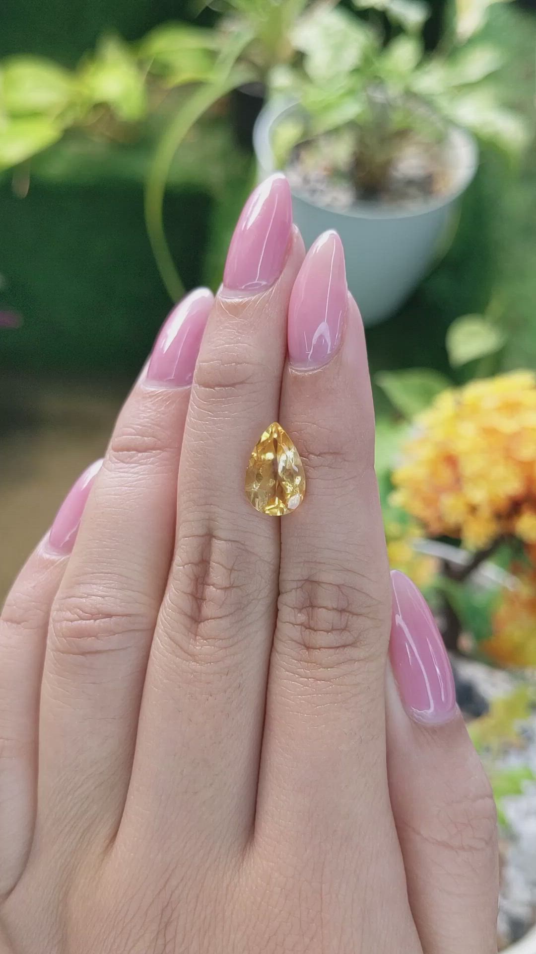 2.72 Ct. Citrine from Brazil Size Video
