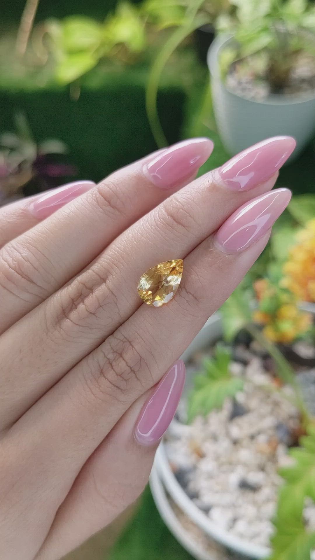 2.72 Ct. Citrine from Brazil Size Video